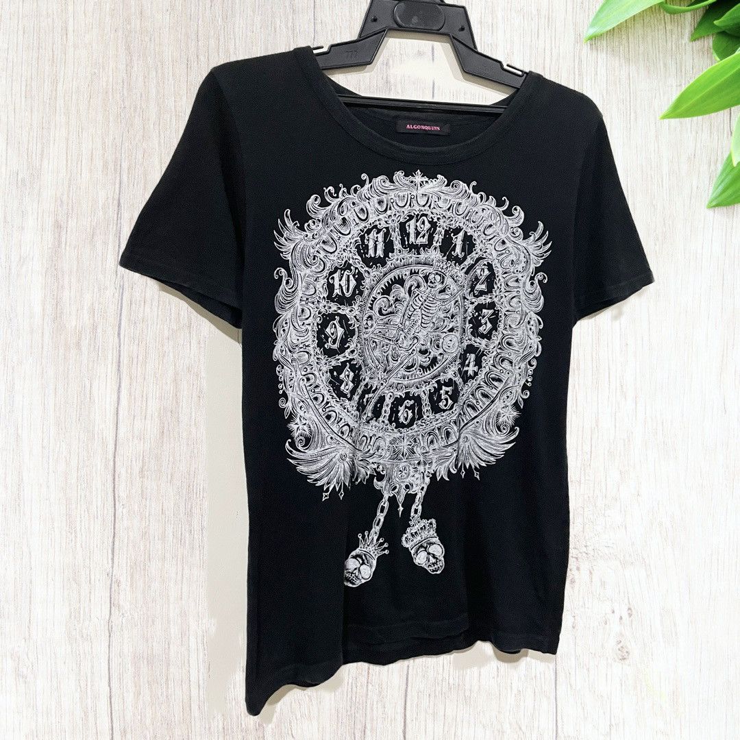 Japanese Brand Vintage Japanese Algonquins Punk Fashion Skeleton Watch Tee Size US S / EU 44-46 / 1 - 10 Thumbnail