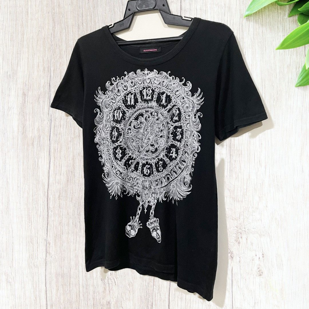 Japanese Brand Vintage Japanese Algonquins Punk Fashion Skeleton Watch Tee Size US S / EU 44-46 / 1 - 9 Thumbnail