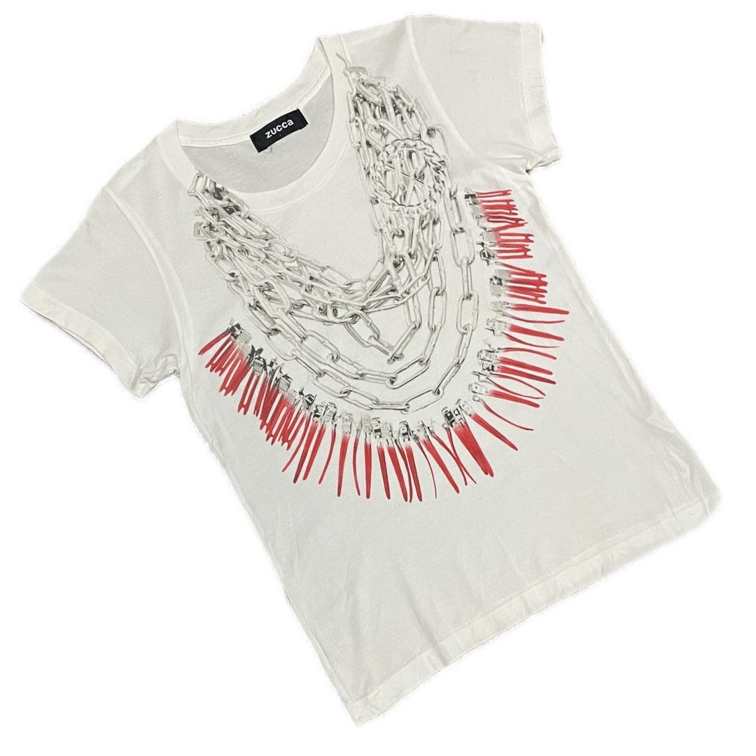 CABANE de ZUCCa Vintage 90s Issey Miyake Iconic Zucca Clinch Chain Tee Size US XS / EU 42 / 0 - 3 Thumbnail