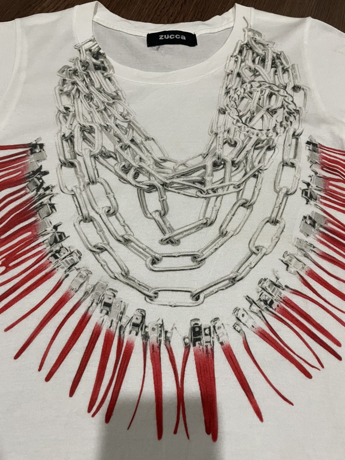CABANE de ZUCCa Vintage 90s Issey Miyake Iconic Zucca Clinch Chain Tee Size US XS / EU 42 / 0 - 5 Thumbnail