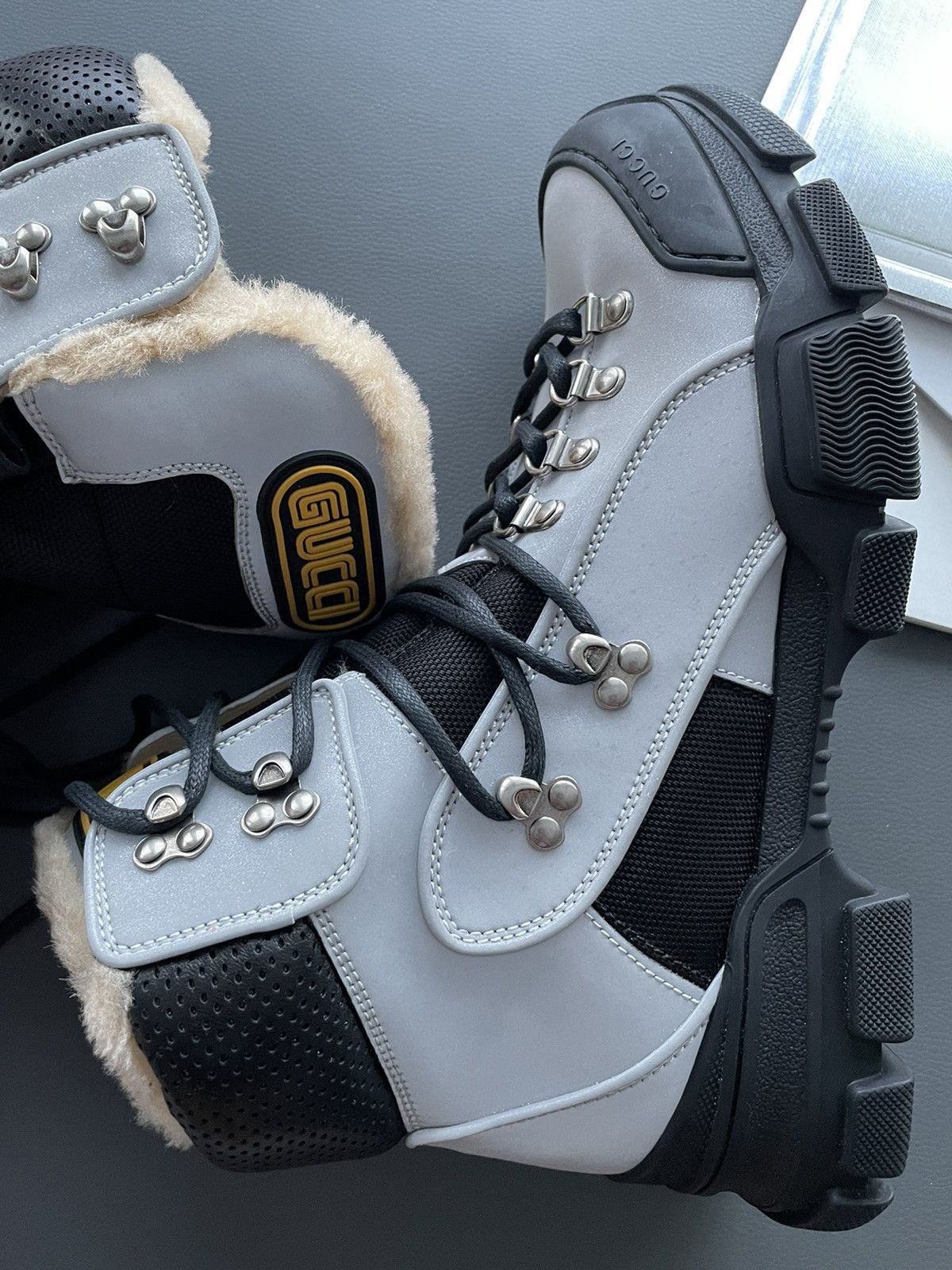 Gucci Limited Edition Gucci Shearling Flashtrek Boots New Size US 8.5 / EU 41-42 - 13 Thumbnail