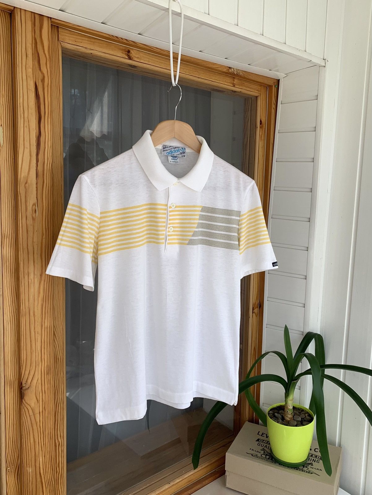 Vintage 80s Adidas Originals Polo Shirt Size S-M