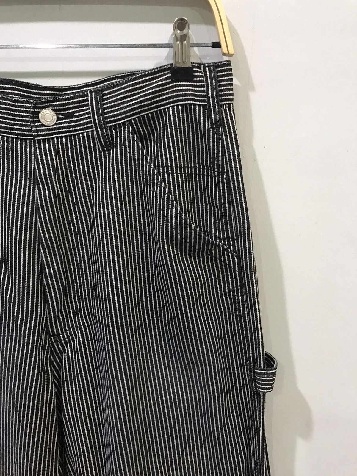 Japanese Brand DOG HOUSE Union Made Japan Black Hickory Carpenter Pant Size US 29 - 2 Thumbnail