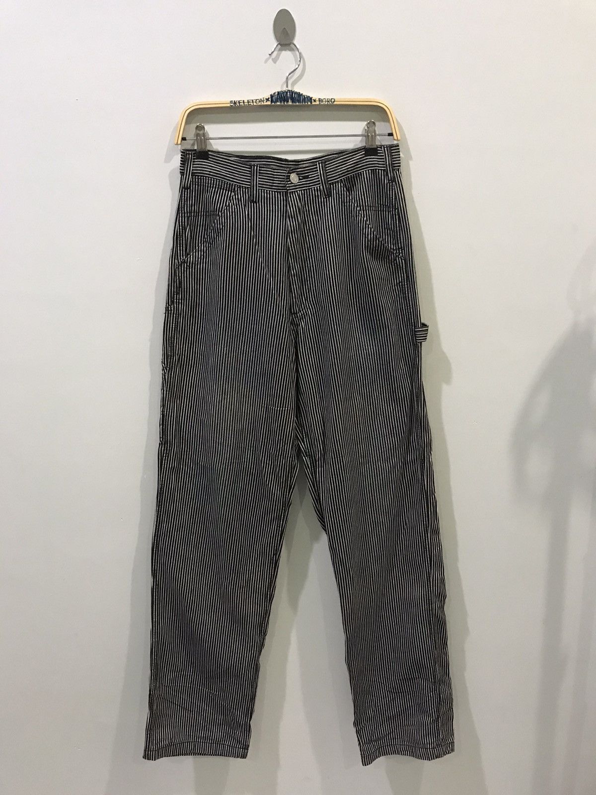 Japanese Brand DOG HOUSE Union Made Japan Black Hickory Carpenter Pant Size US 29 - 1 Thumbnail