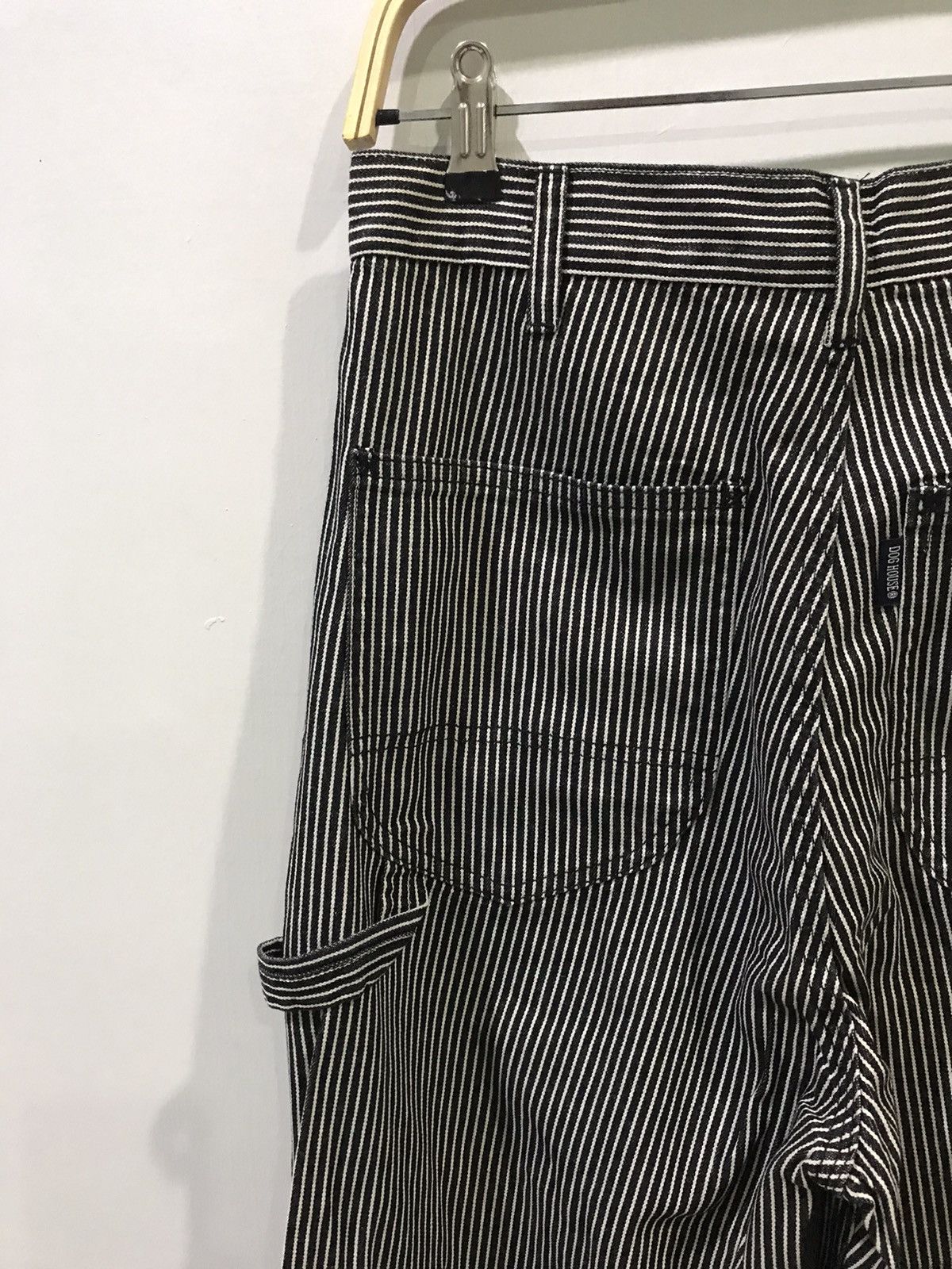 Japanese Brand DOG HOUSE Union Made Japan Black Hickory Carpenter Pant Size US 29 - 11 Thumbnail