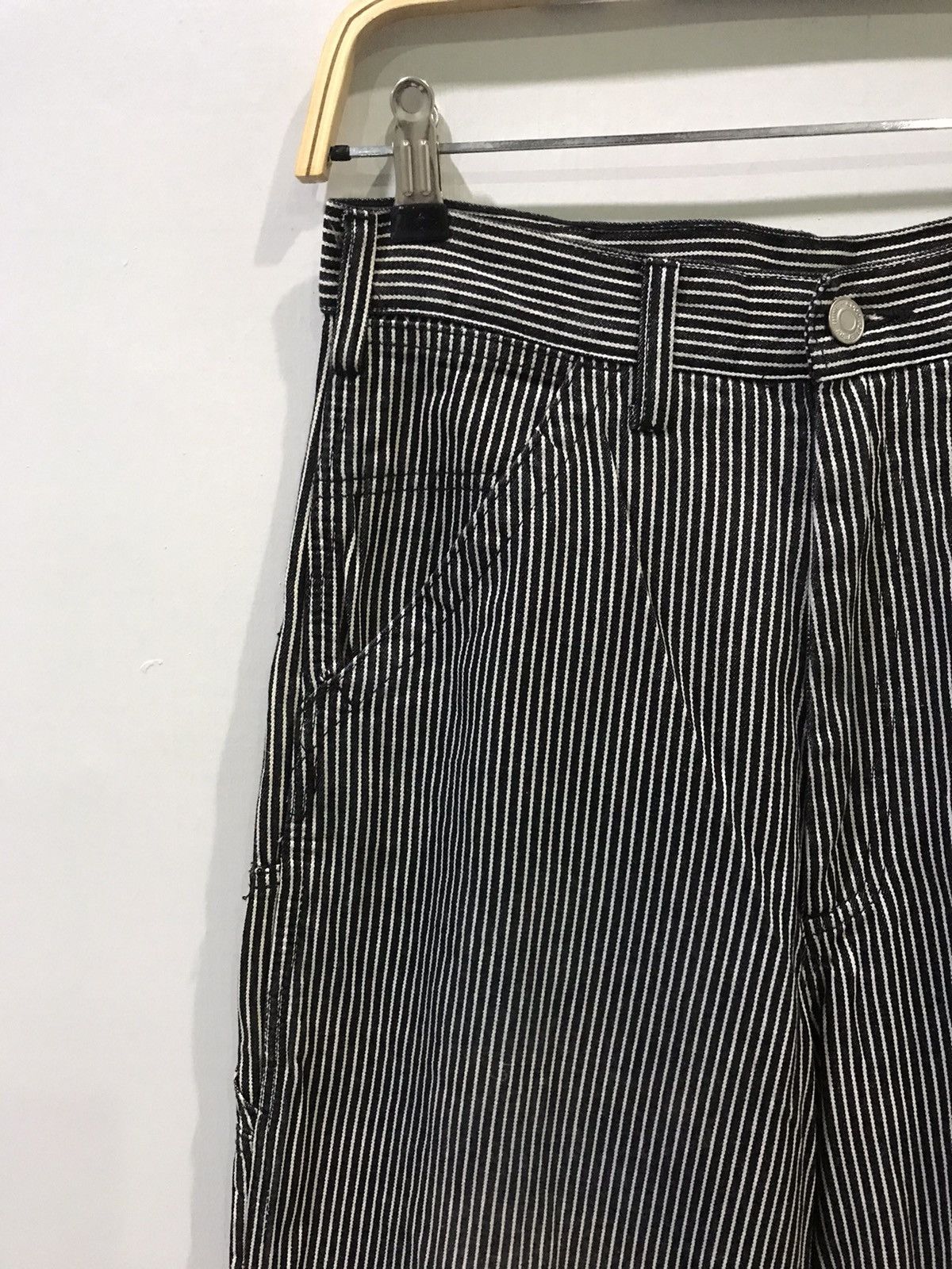 Japanese Brand DOG HOUSE Union Made Japan Black Hickory Carpenter Pant Size US 29 - 3 Thumbnail