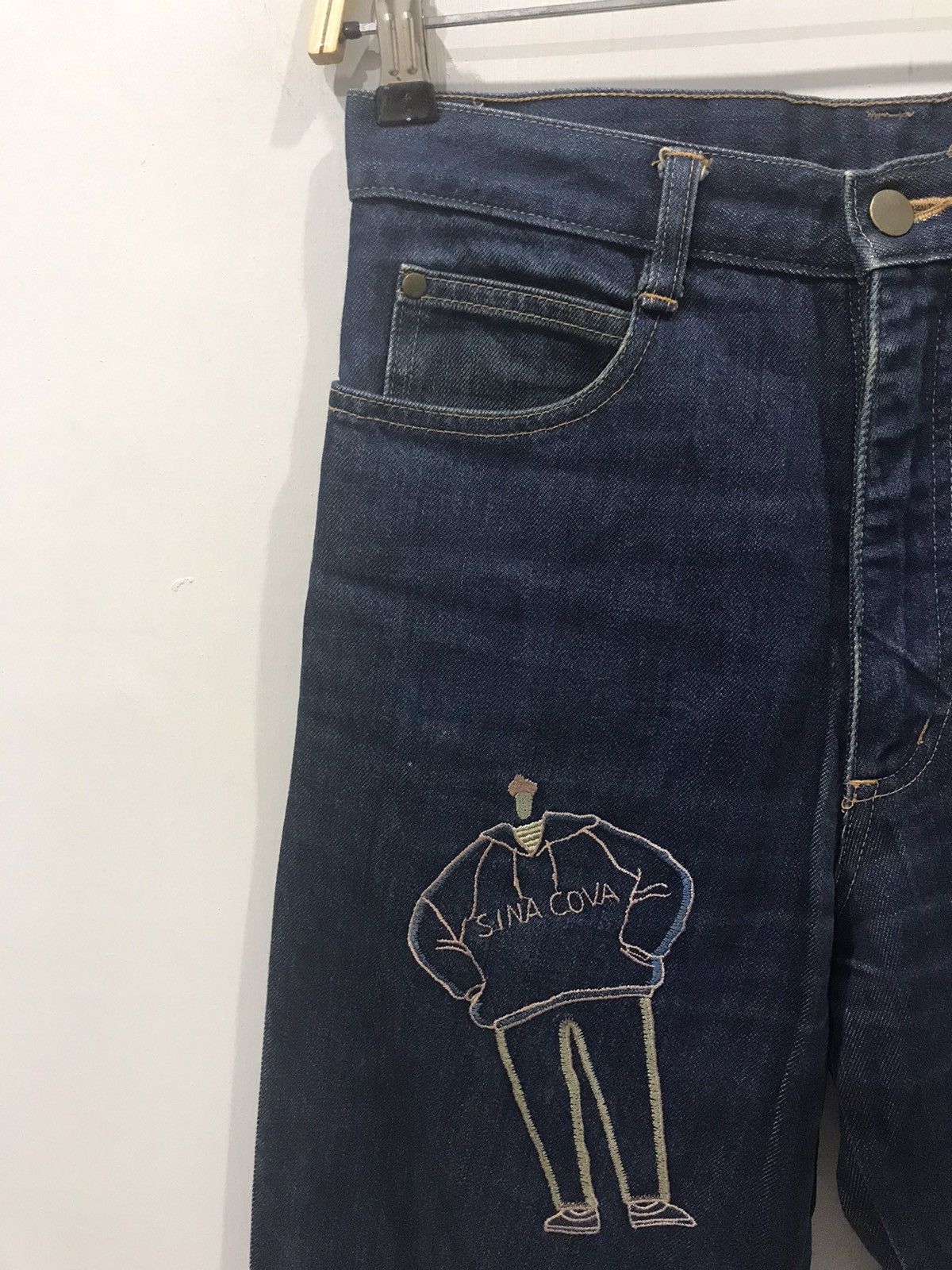 Japanese Brand SINO COVA Japan Embroidery Logo Denim Size US 27 - 3 Thumbnail