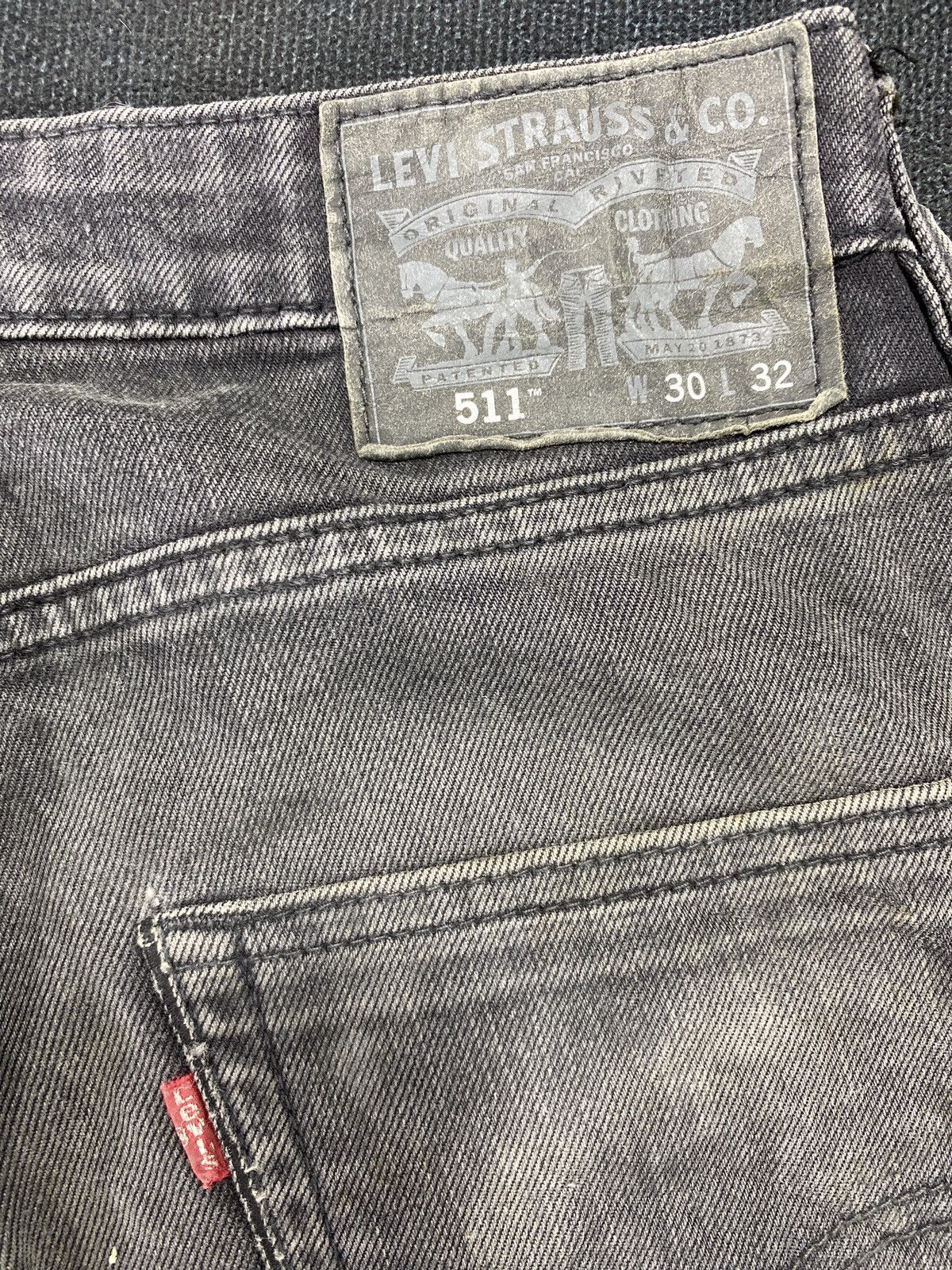 Jean × Levi's × Vintage VINTAGE LEVIS 511 DISTRESSED FADED BLACK JEANS-J434 Size US 30 / EU 46 - 12 Thumbnail