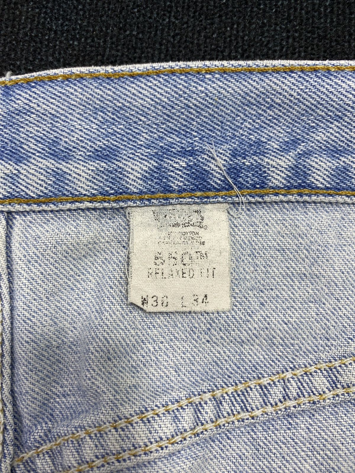 Jean × Levi's × Vintage VINTAGE LEVIS 550 DISTRESSED BLUE WASH JEANS -J439 Size US 36 / EU 52 - 7 Thumbnail
