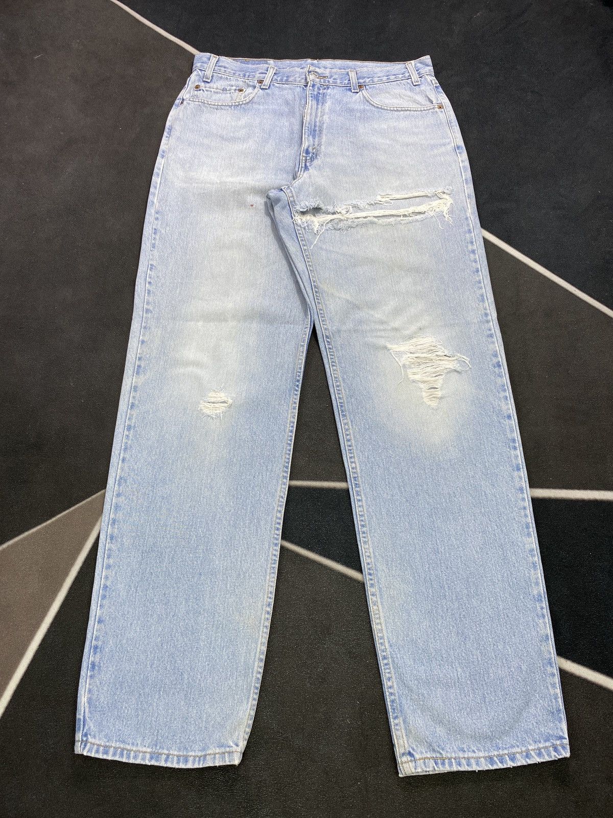Jean × Levi's × Vintage VINTAGE LEVIS 550 DISTRESSED BLUE WASH JEANS -J439 Size US 36 / EU 52 - 2 Thumbnail