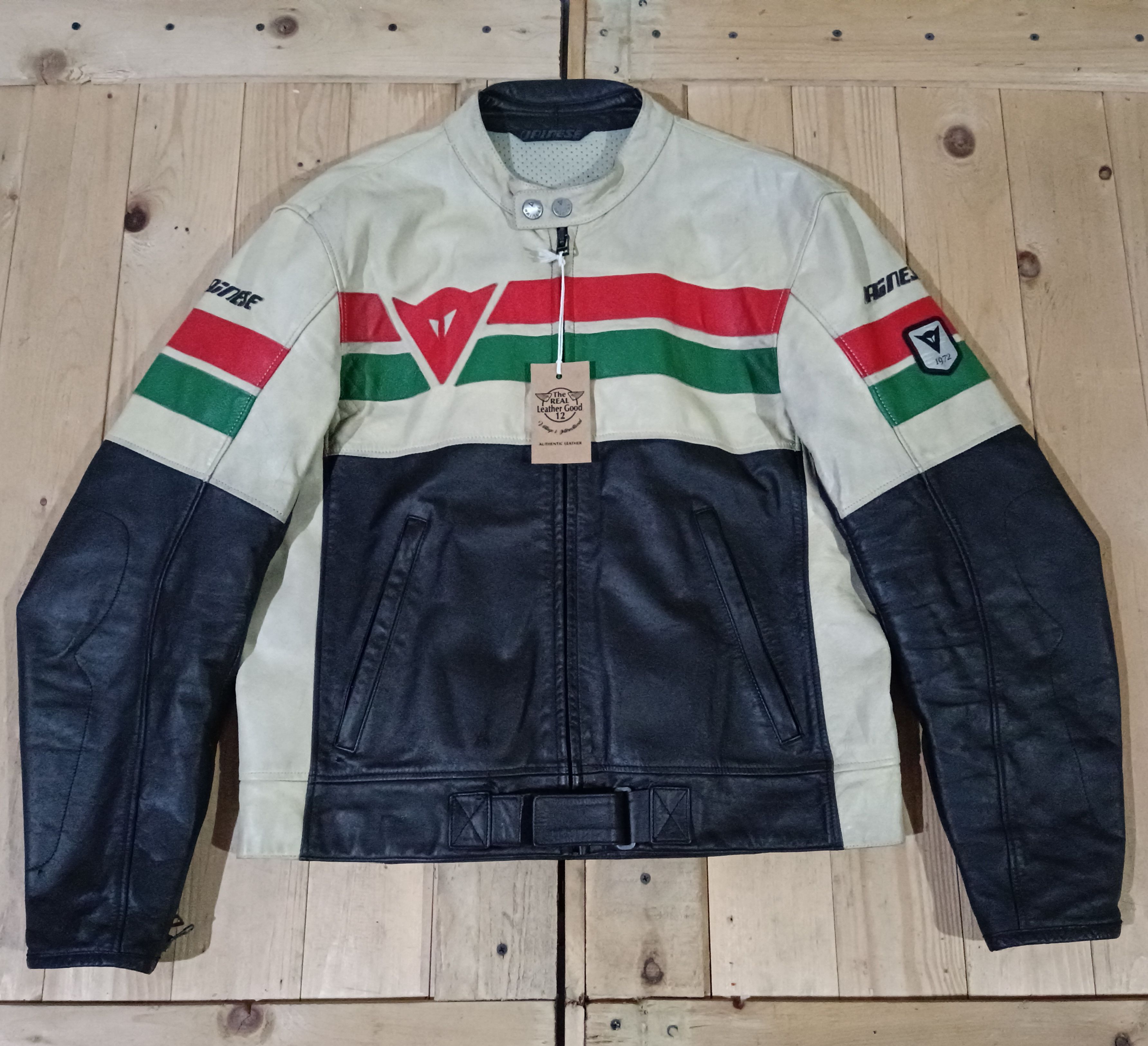Dainese Track Leather Jacket DAINESE TRACK TRICOLOUR