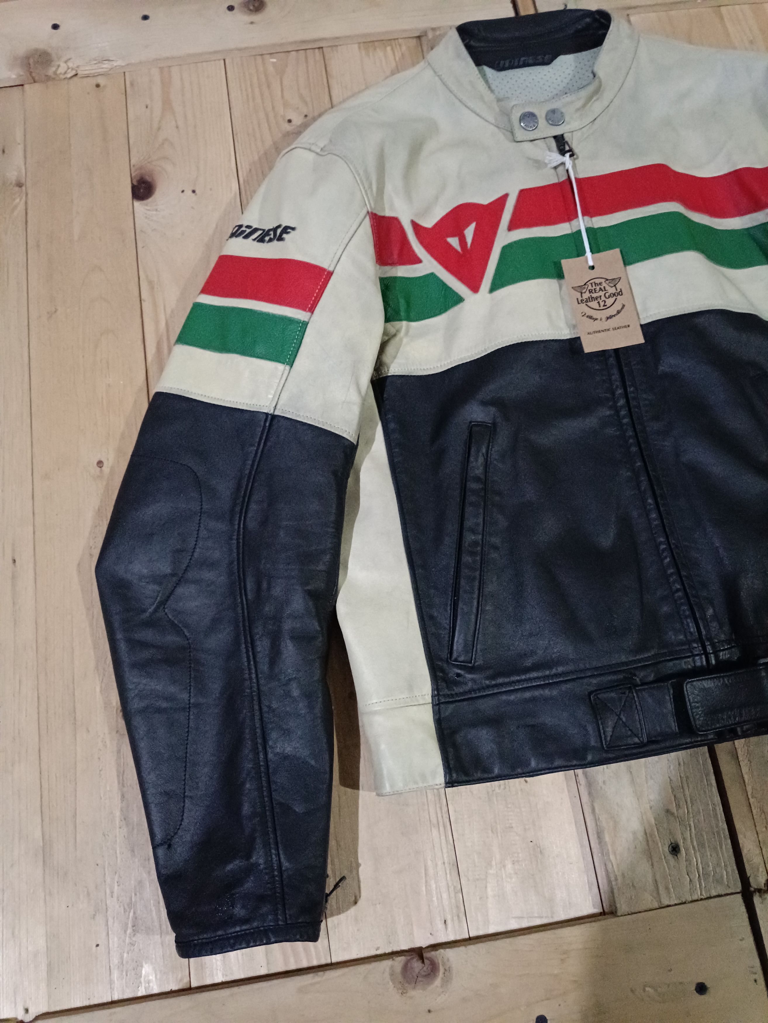 Dainese DAINESE TRACK TRICOLOUR LEATHER MOTORAD JACKET 1972 RARE Size US XL / EU 56 / 4 - 5 Thumbnail