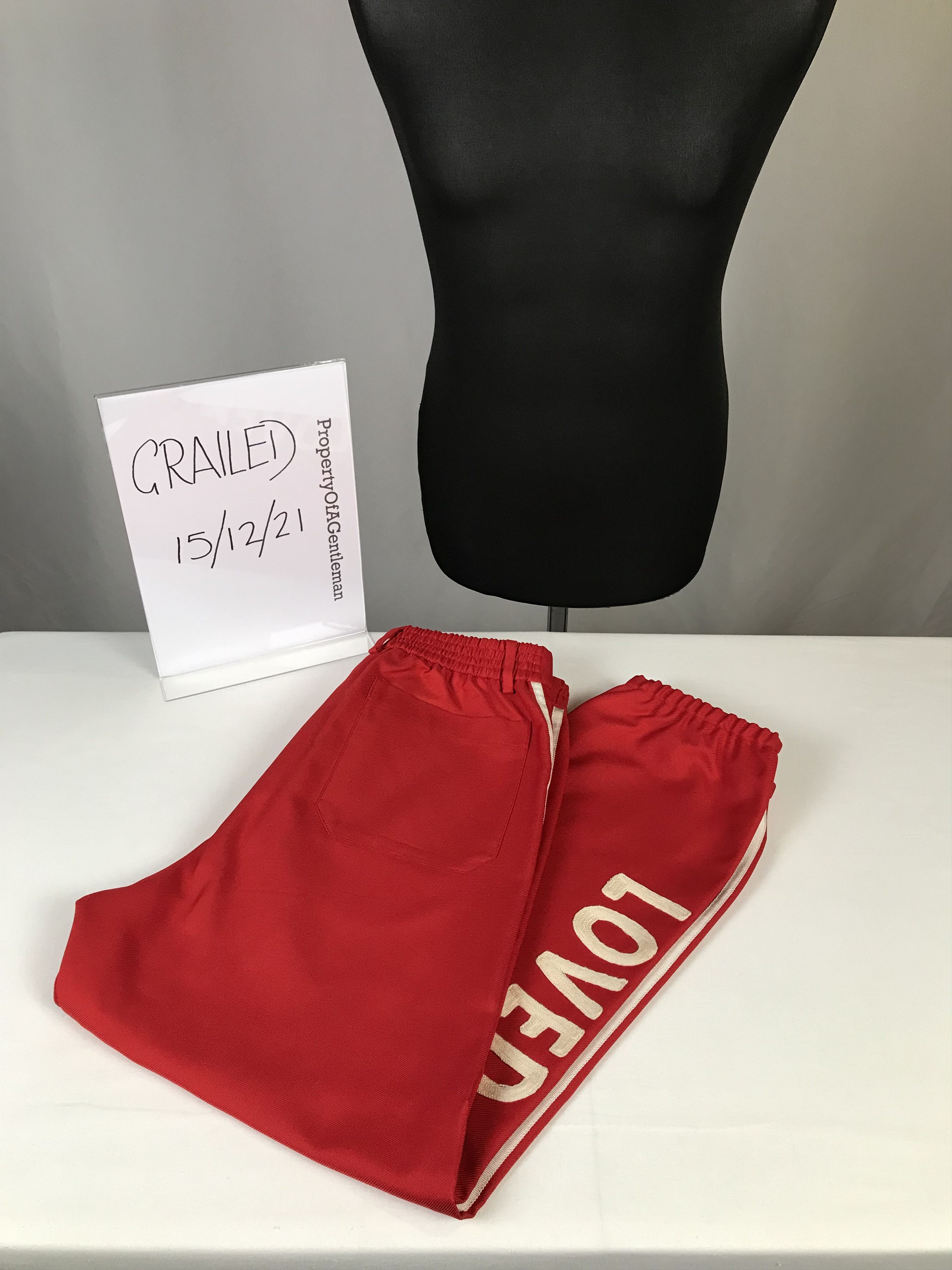 Gucci Gucci Red & White 'Love' Trousers | Grailed