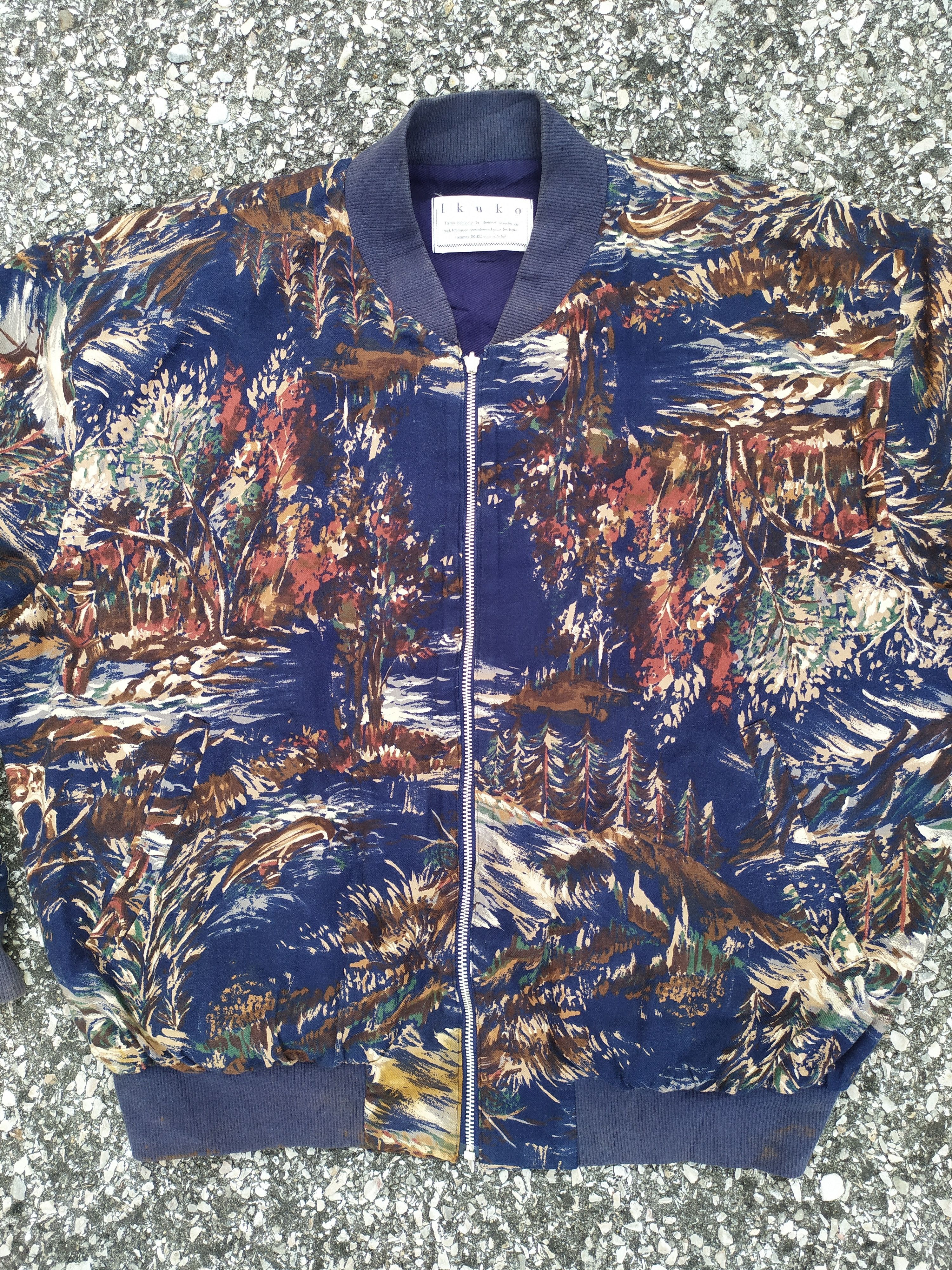 Japanese Brand Ikuko Art Painting Bomber Jacket Size US M / EU 48-50 / 2 - 2 Thumbnail