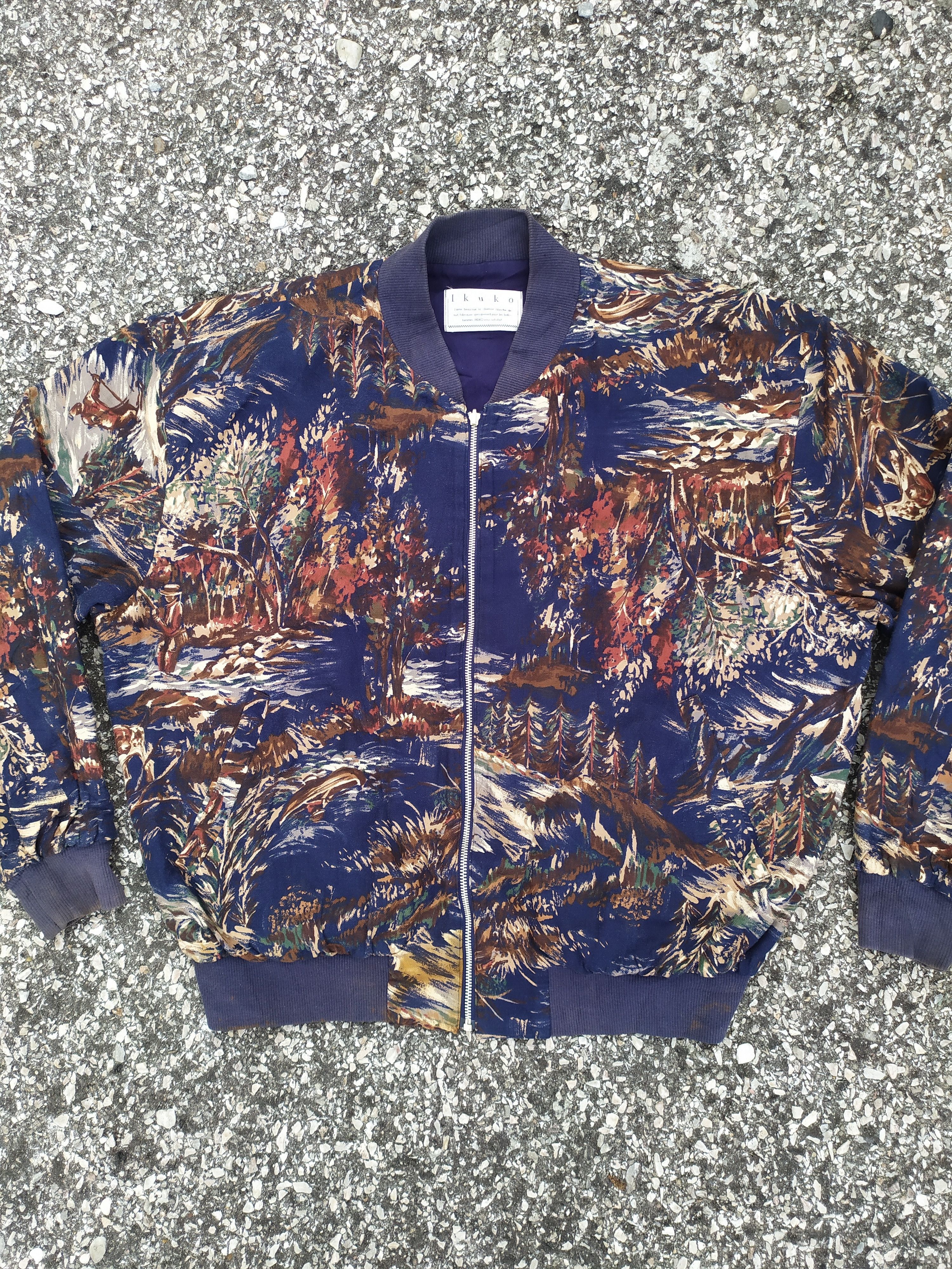 Japanese Brand Ikuko Art Painting Bomber Jacket Size US M / EU 48-50 / 2 - 1 Thumbnail