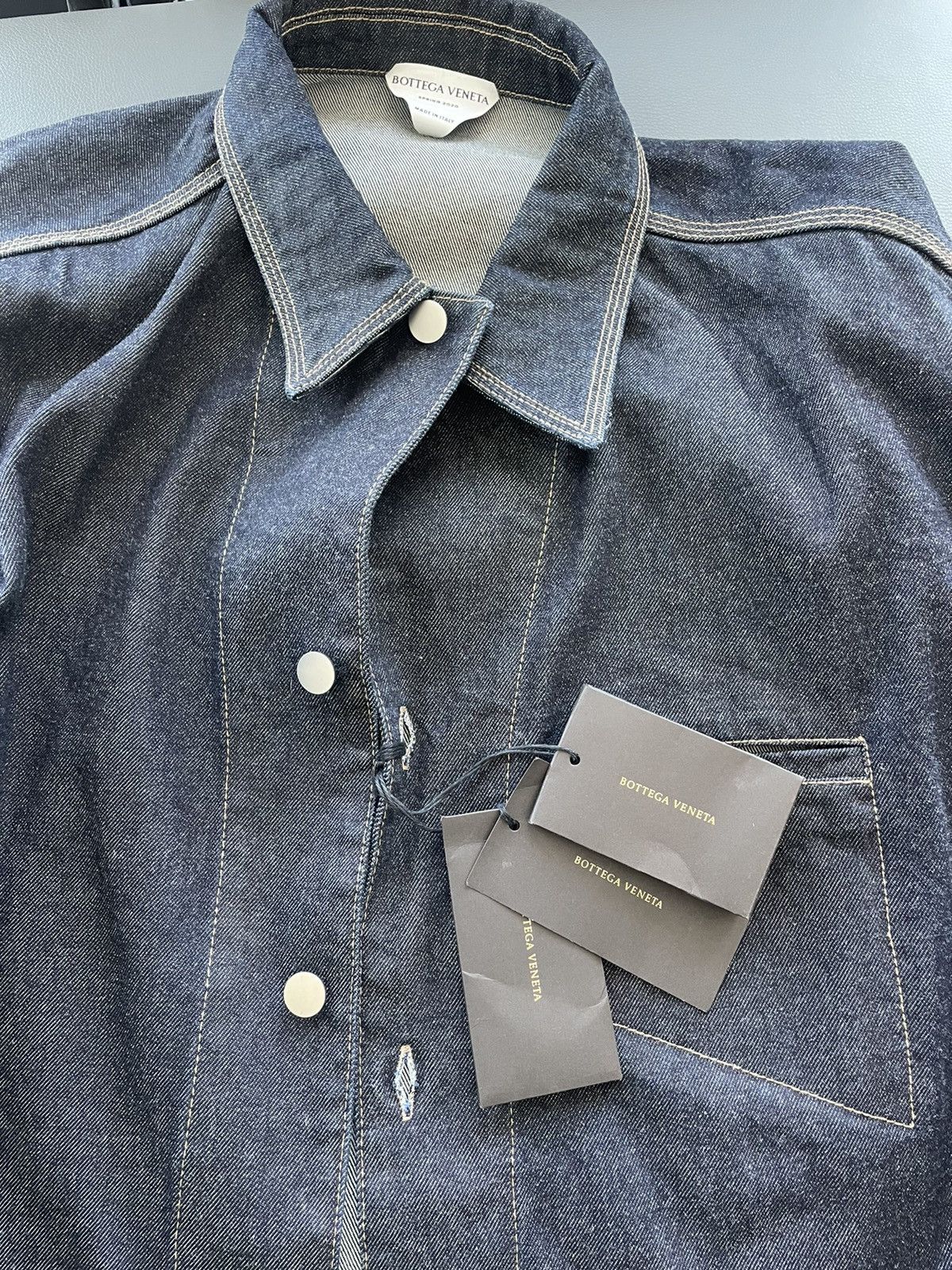 Bottega Veneta Daniel Lee Super Runway Brand New Oversized Denim Jacket Size US XXL / EU 58 / 5 - 11 Thumbnail