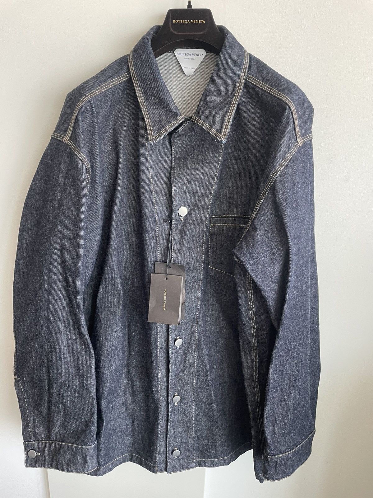 Bottega Veneta Daniel Lee Super Runway Brand New Oversized Denim Jacket Size US XXL / EU 58 / 5 - 12 Thumbnail