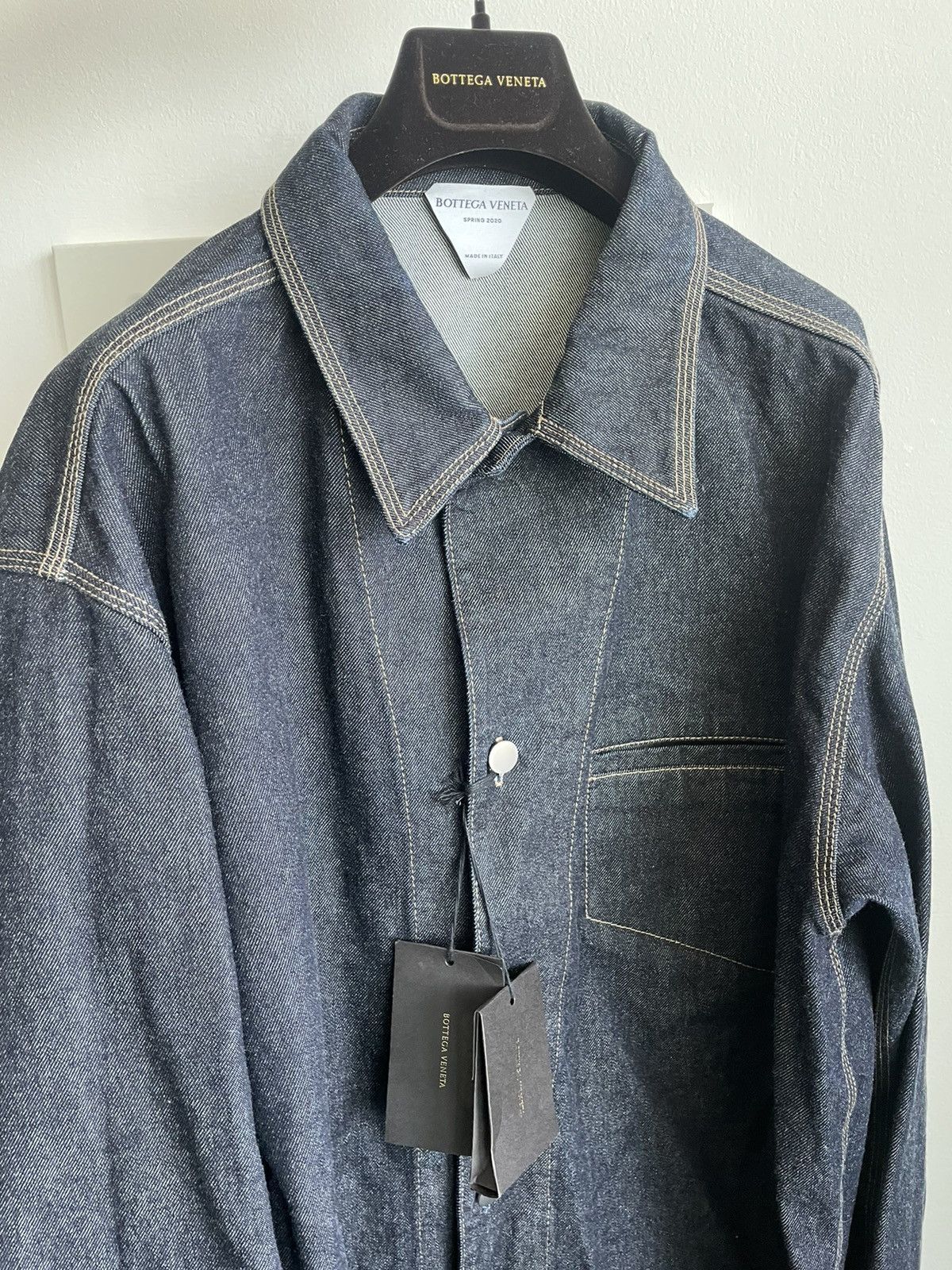 Bottega Veneta Daniel Lee Super Runway Brand New Oversized Denim Jacket Size US XXL / EU 58 / 5 - 13 Thumbnail