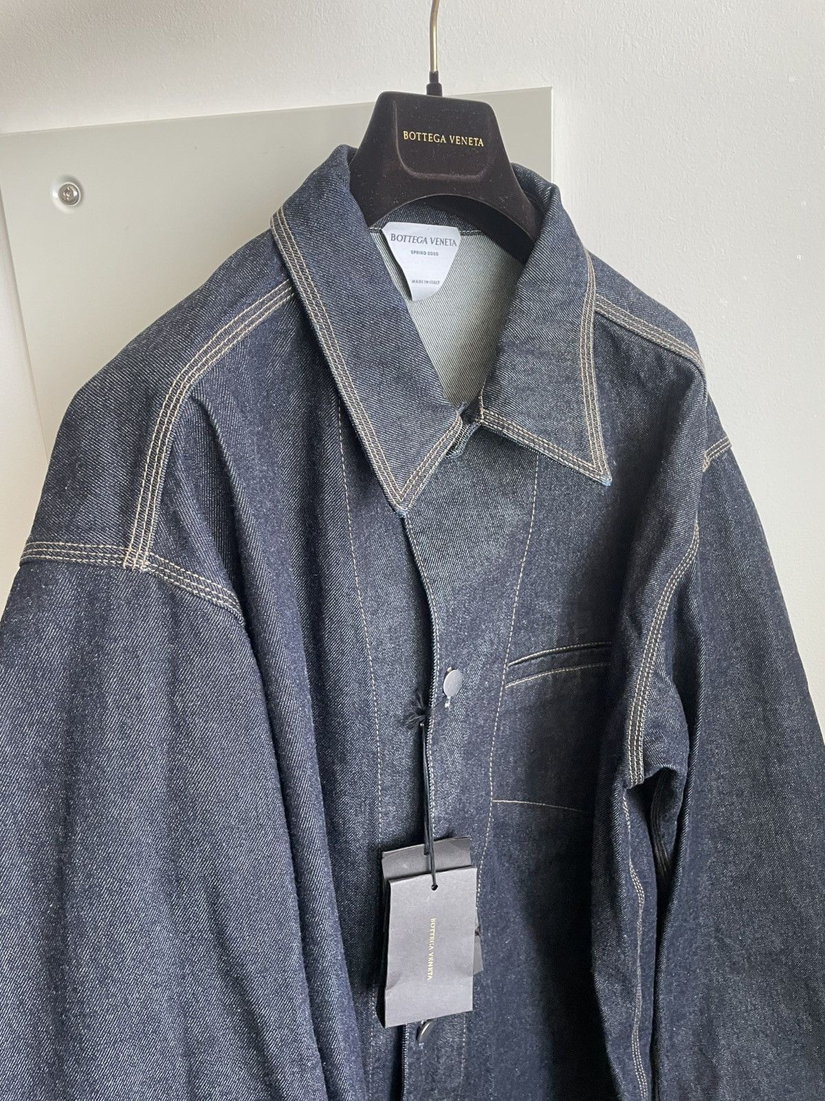 Bottega Veneta Daniel Lee Super Runway Brand New Oversized Denim Jacket Size US XXL / EU 58 / 5 - 18 Thumbnail