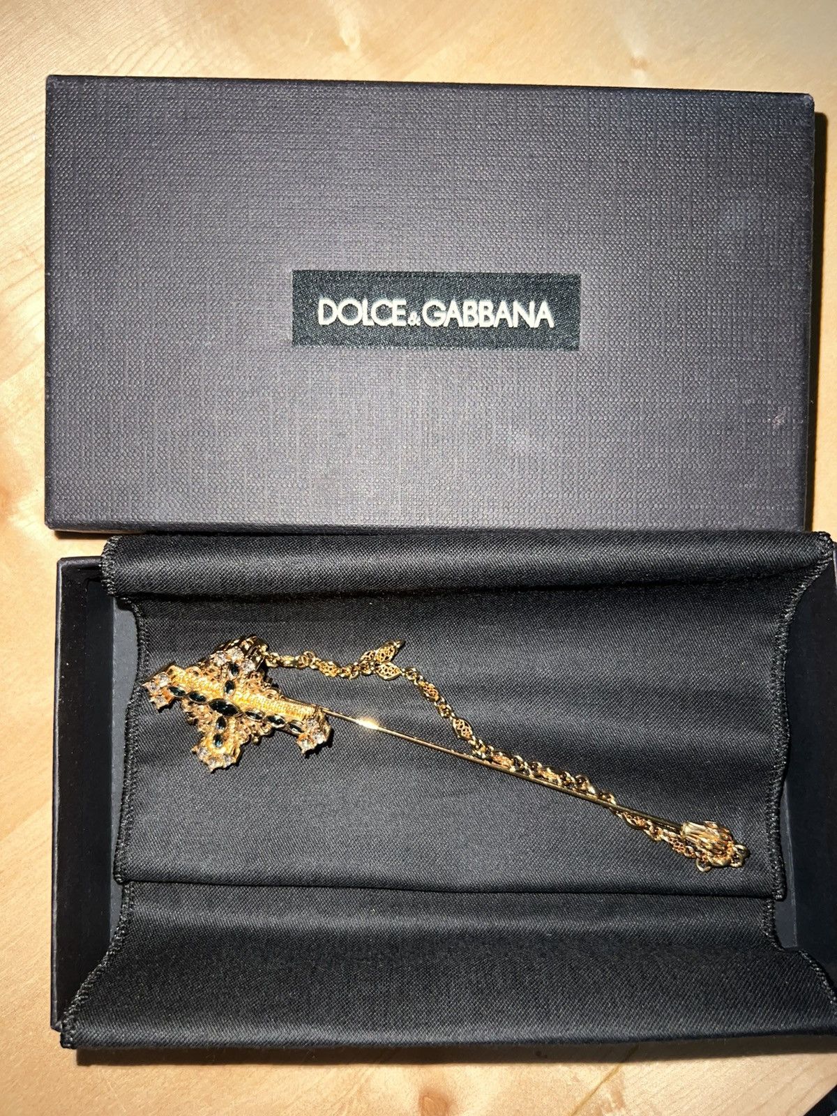 Dolce & Gabbana Cross pendant brooch Size ONE SIZE - 2 Thumbnail