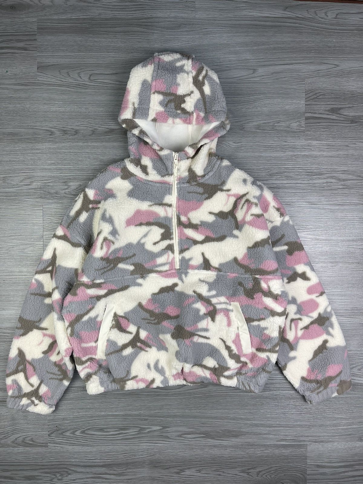 Gap 🔥🔥GAP jaquard camo sherpa fleece hoodies half zipper jacket Size XS / US 0-2 / IT 36-38 - 1 Thumbnail