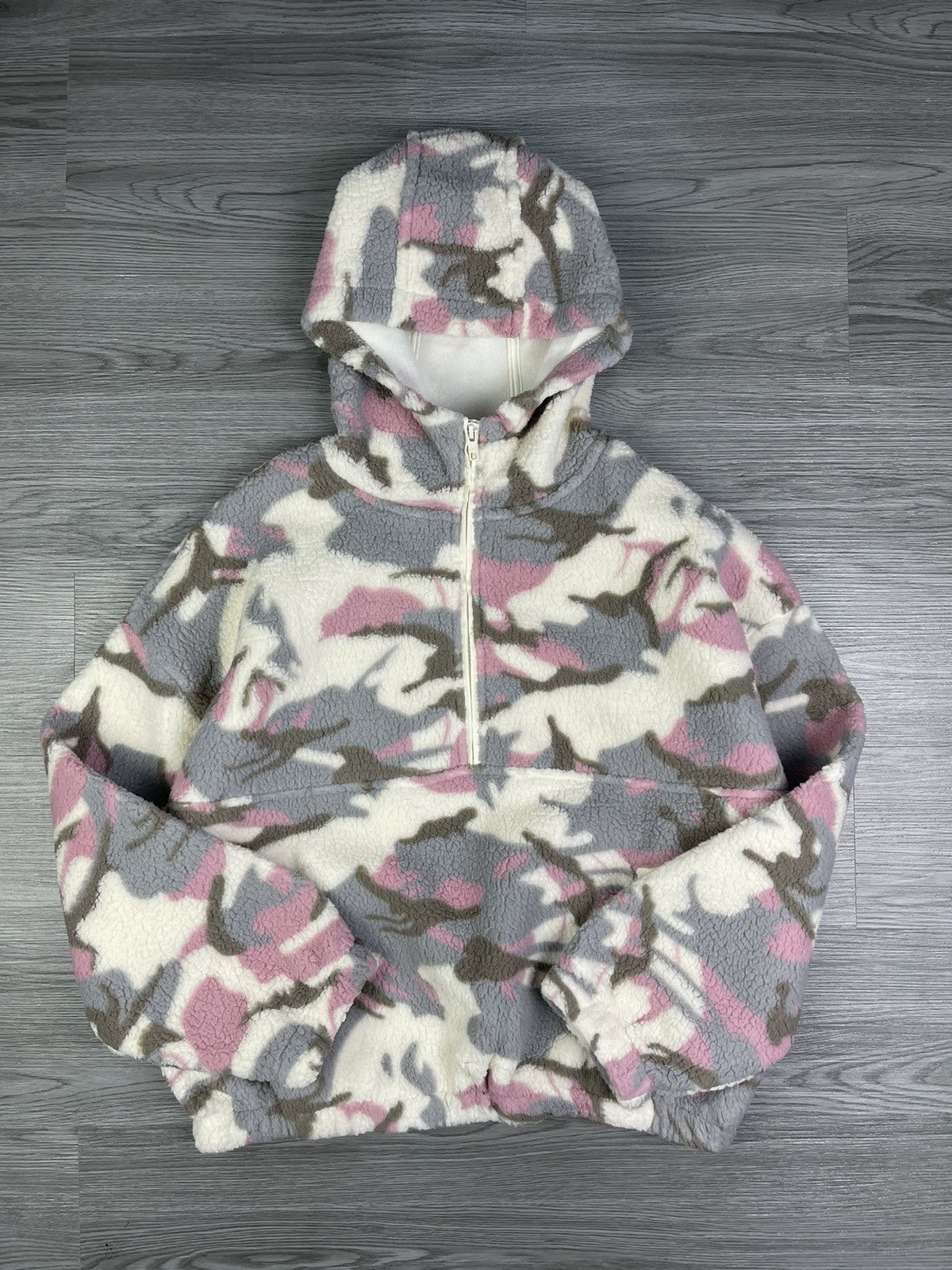 Gap 🔥🔥GAP jaquard camo sherpa fleece hoodies half zipper jacket Size XS / US 0-2 / IT 36-38 - 2 Thumbnail