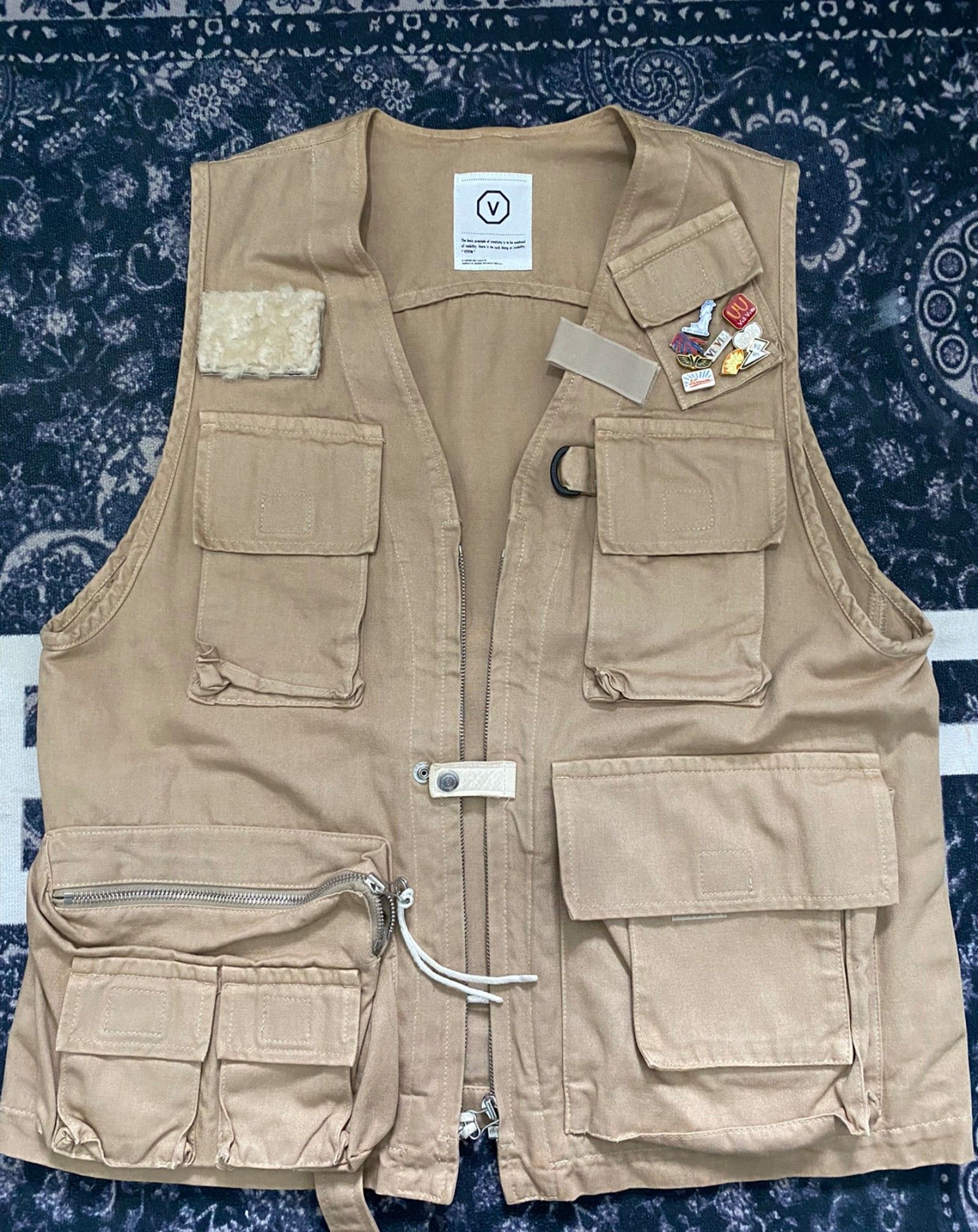 Visvim風　Fisherman Vest visvim VISVIM 20AW PILAR FISHERMAN VEST Fisherman camouflage