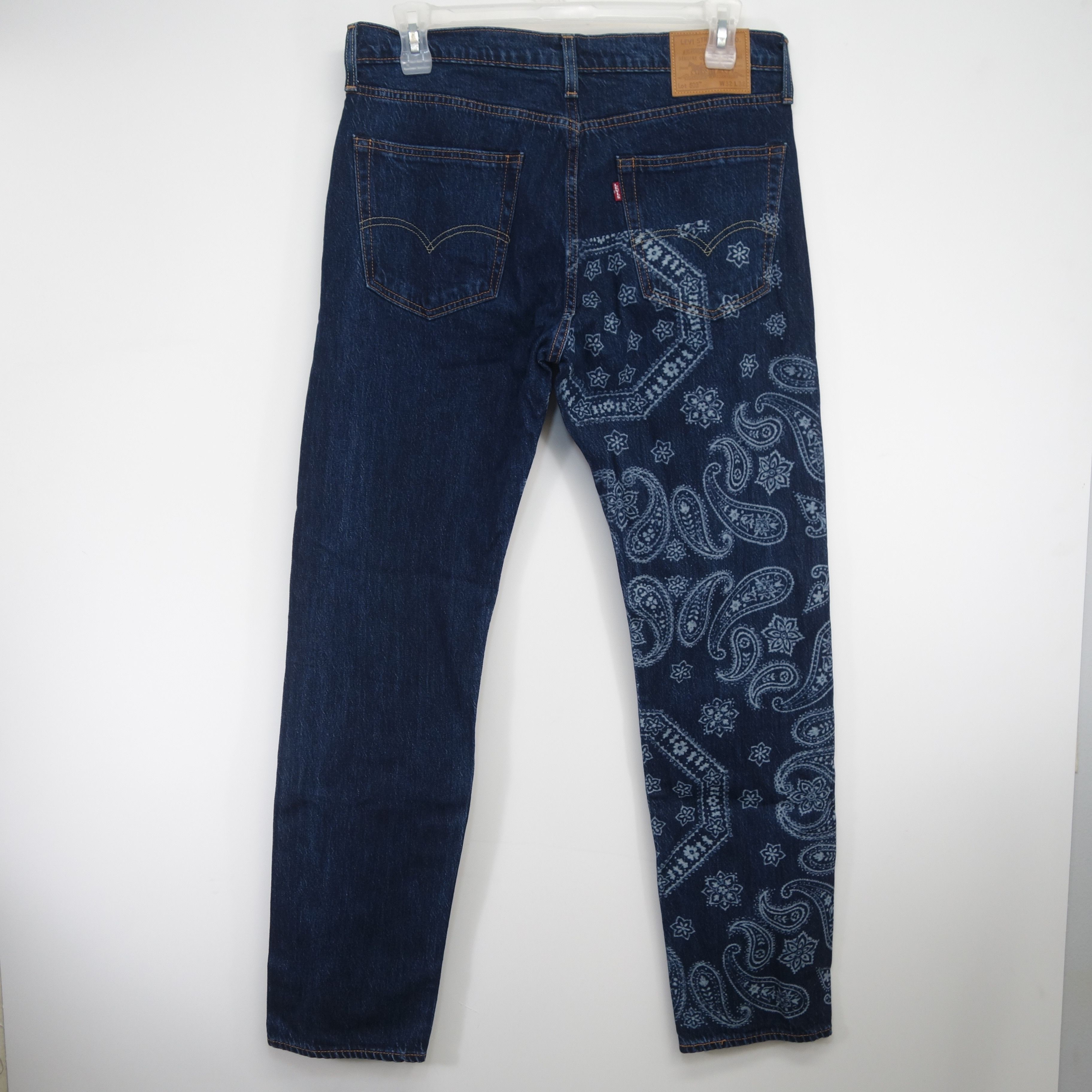 Lot 502 Bandana Paint Taper Fit Stretch Denim Jeans 32 x 32