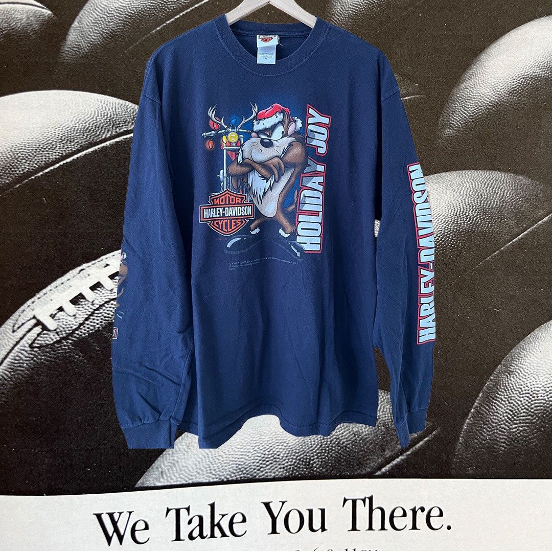 Vintage Vintage Tasmanian Devil Harley Davidson Long Sleeve | Grailed