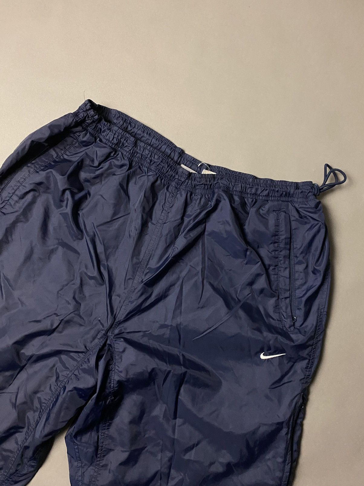 Nike × Vintage Nike vintage navy track pants small swoosh 2000s Size US 36 / EU 52 - 4 Thumbnail