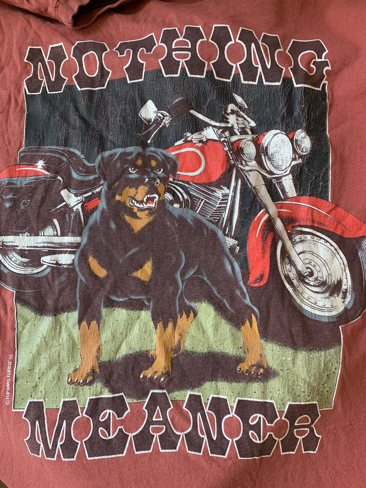 Top Dawg Entertainment 1993 TopDawg Red vintage nothing meaner Rottweiler usa tee Size US XL / EU 56 / 4 - 10 Thumbnail