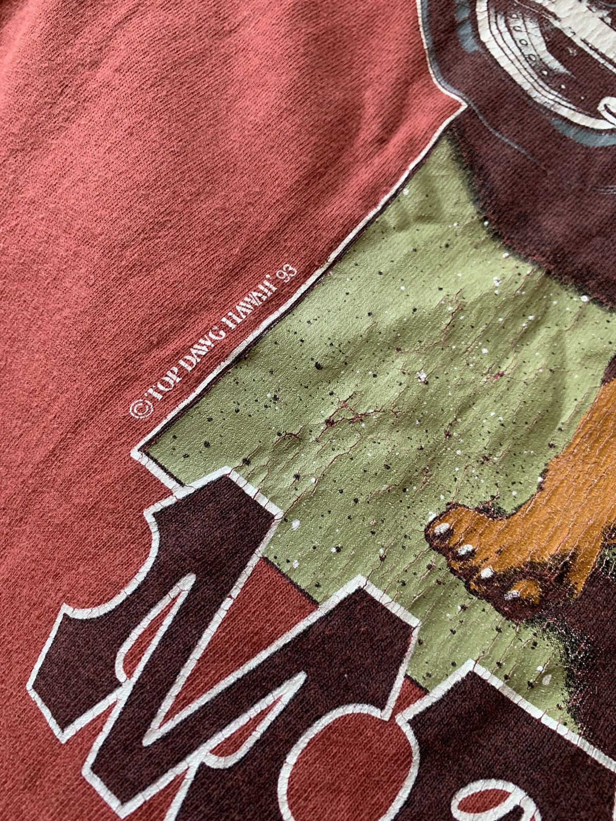 Top Dawg Entertainment 1993 TopDawg Red vintage nothing meaner Rottweiler usa tee Size US XL / EU 56 / 4 - 5 Thumbnail