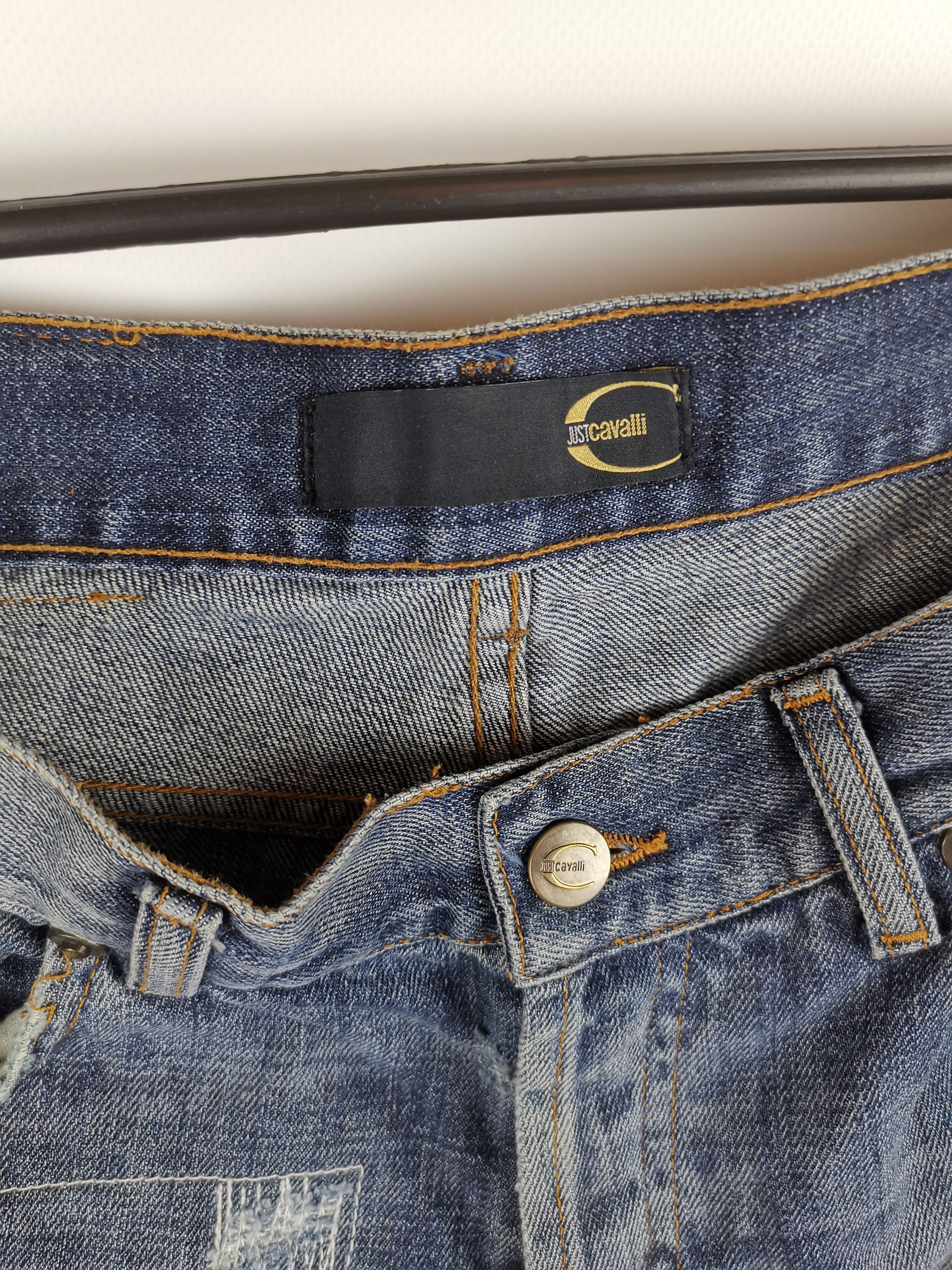 Just Cavalli Just Cavalli blue distressed slim fit denim jeans pants Size US 33 - 10 Thumbnail