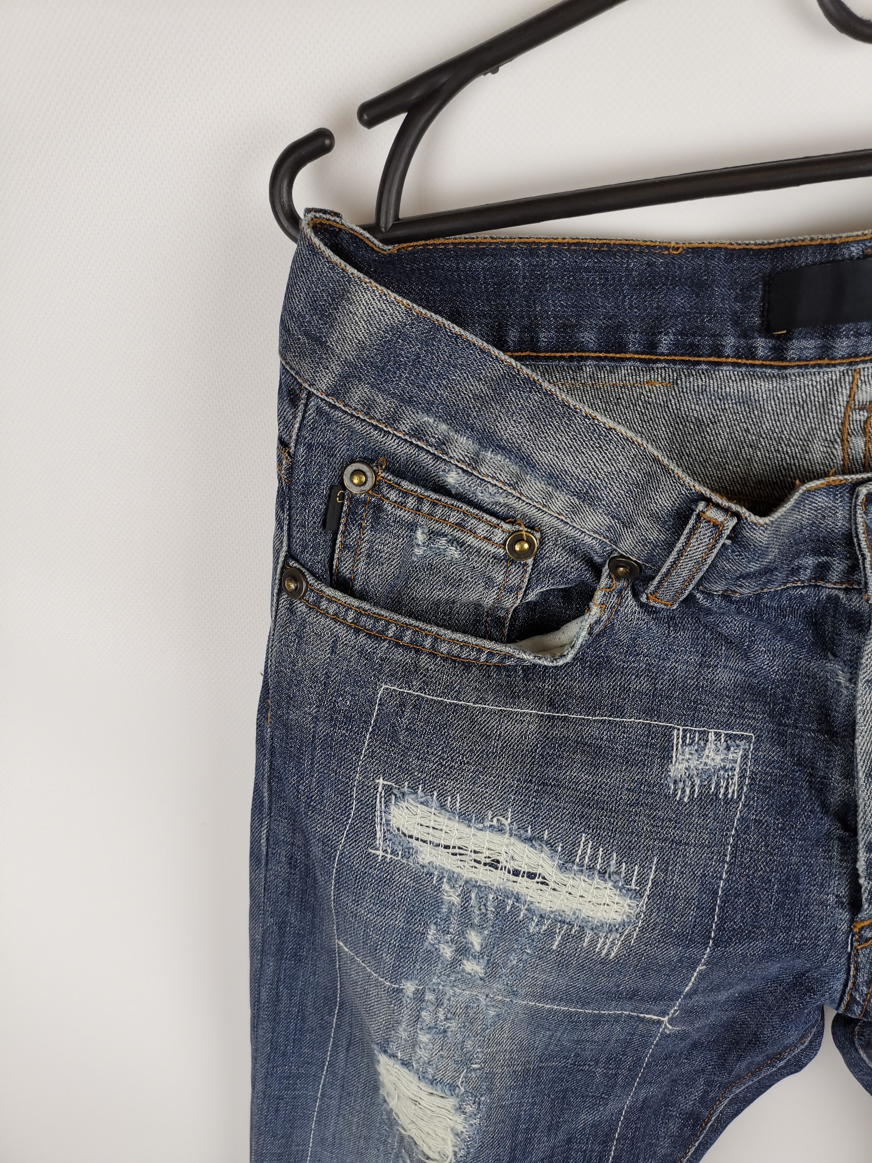 Just Cavalli Just Cavalli blue distressed slim fit denim jeans pants Size US 33 - 5 Thumbnail