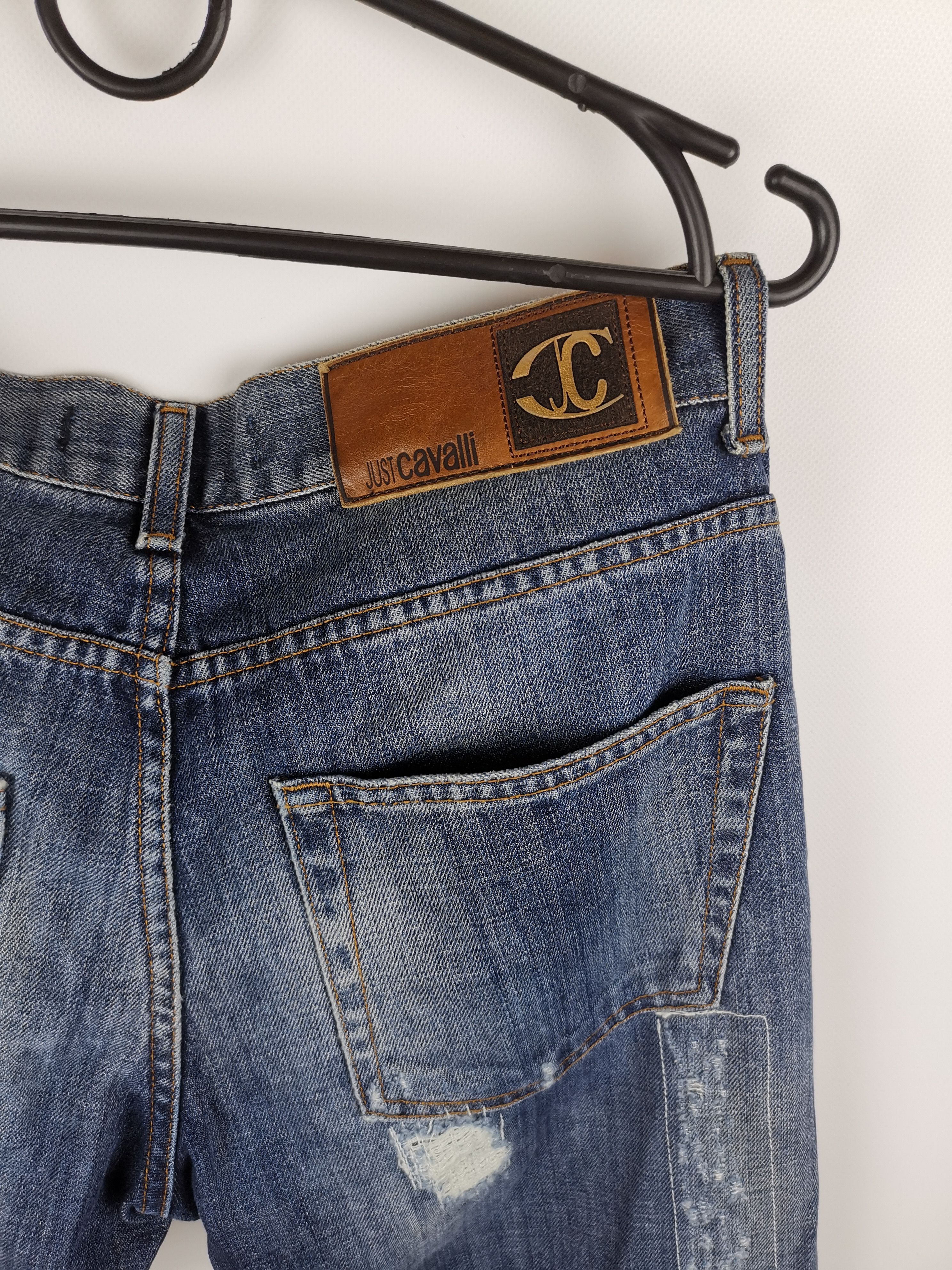 Just Cavalli Just Cavalli blue distressed slim fit denim jeans pants Size US 33 - 7 Thumbnail