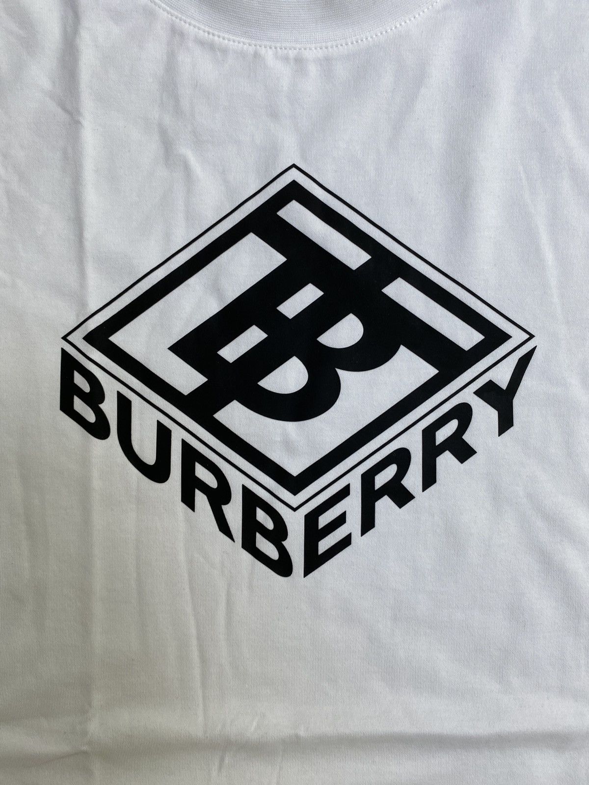 Burberry Burberry White Logo T-Shirt size M Size US M / EU 48-50 / 2 - 2 Thumbnail