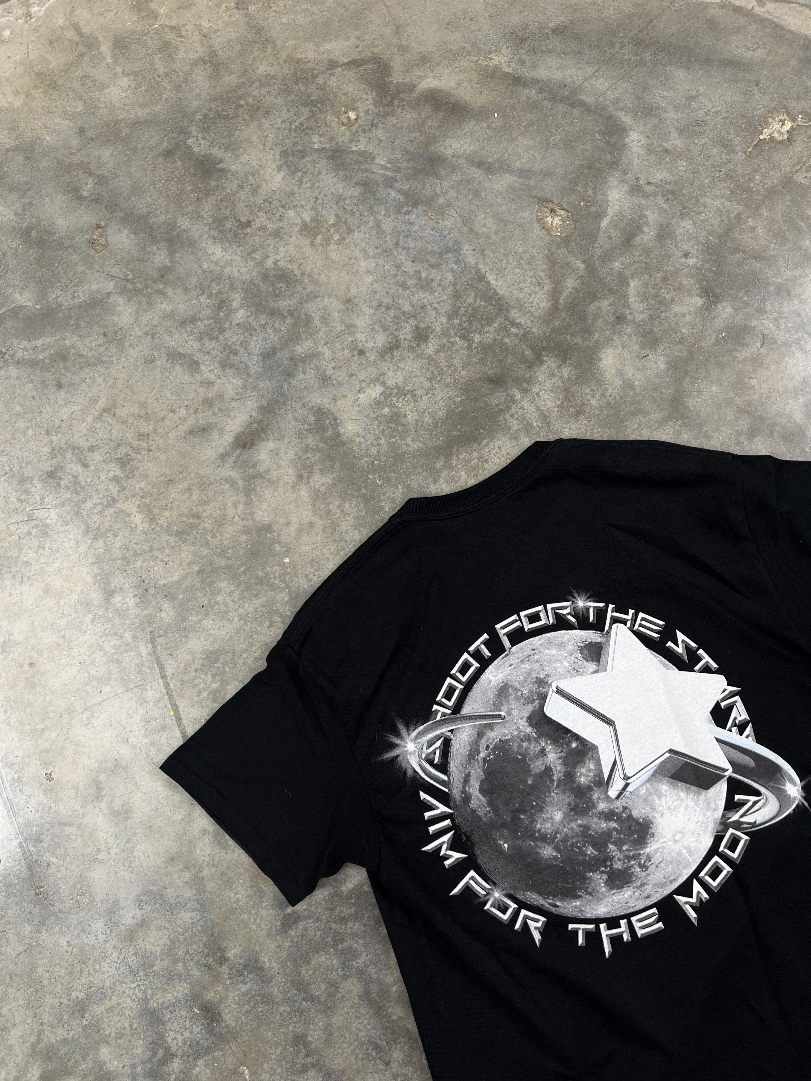Rap Tees × Vintage Pop Smoke Shoot For The Stars Aim For The Moon Tee Black Size US M / EU 48-50 / 2 - 2 Thumbnail