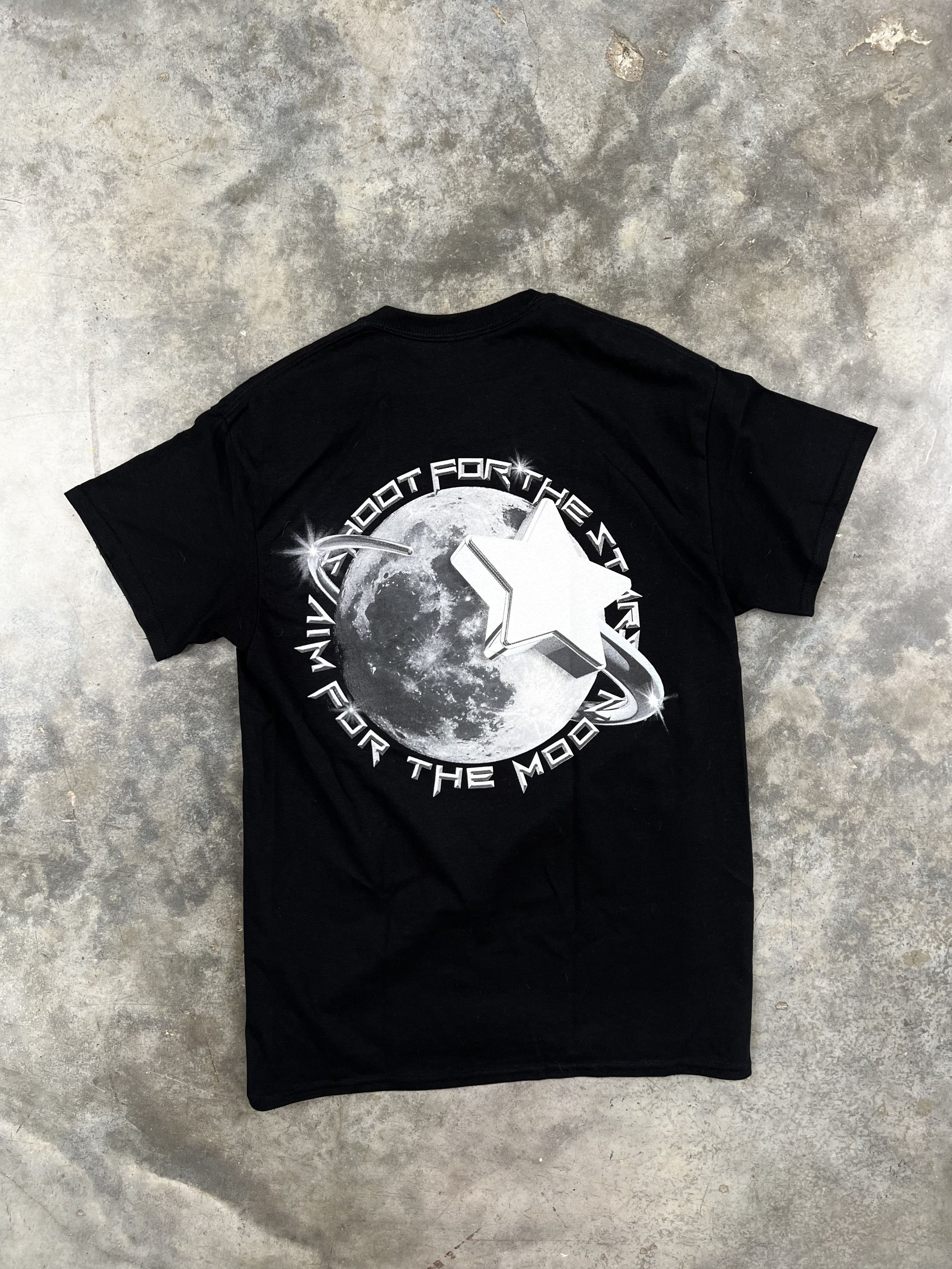 Pop Smoke Shoot For The Stars Aim For The Moon Tee Black