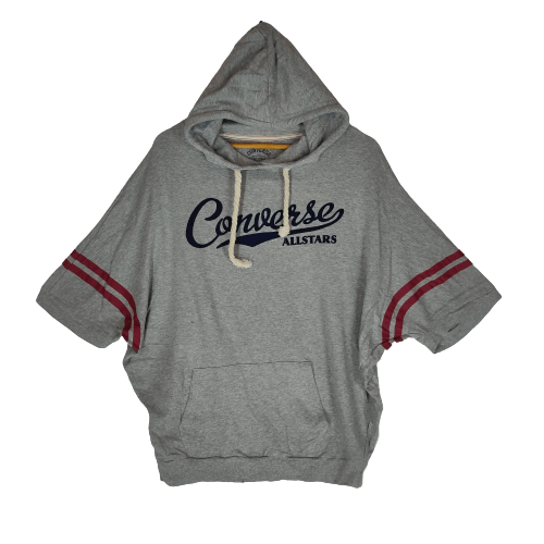 Converse CONVERSE Big Spellout Short Sleeve Hoodie Baggy Sweatshirt Size US M / EU 48-50 / 2 - 1 Thumbnail