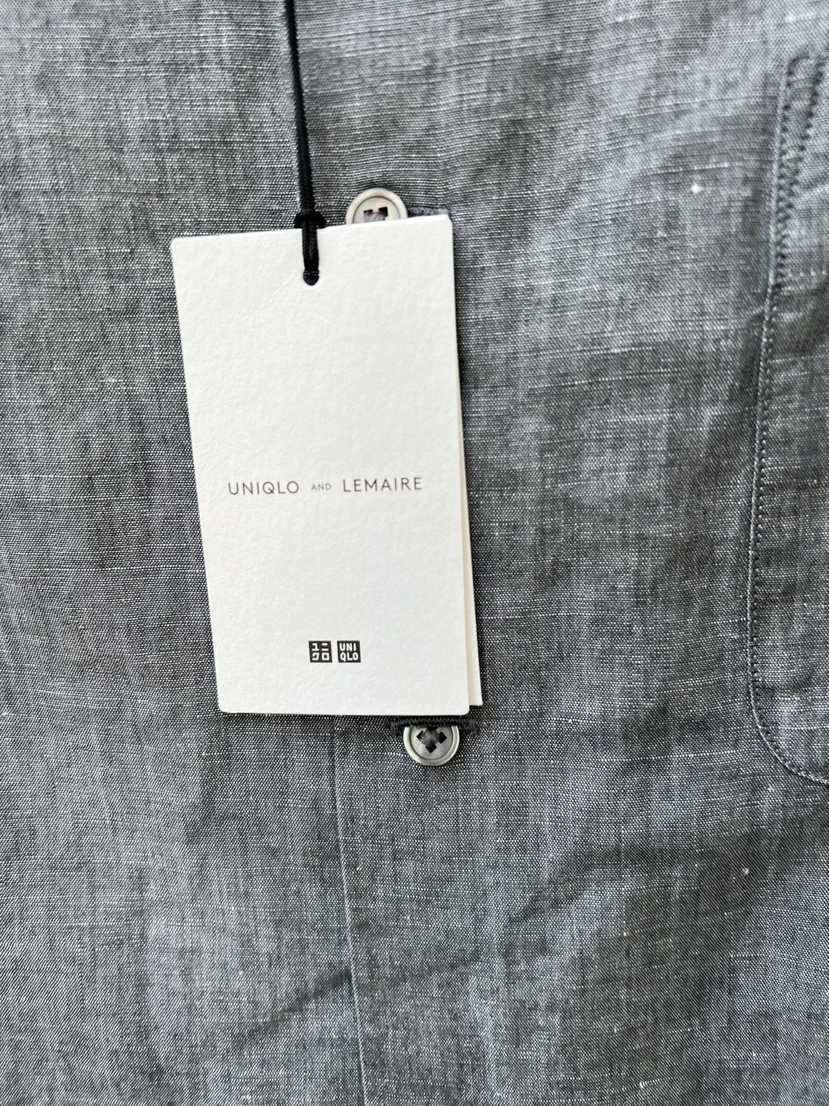 Lemaire Uniqlo X Lemaire Grey Long Sleeve Linen Shirt Size US S / EU 44-46 / 1 - 5 Thumbnail