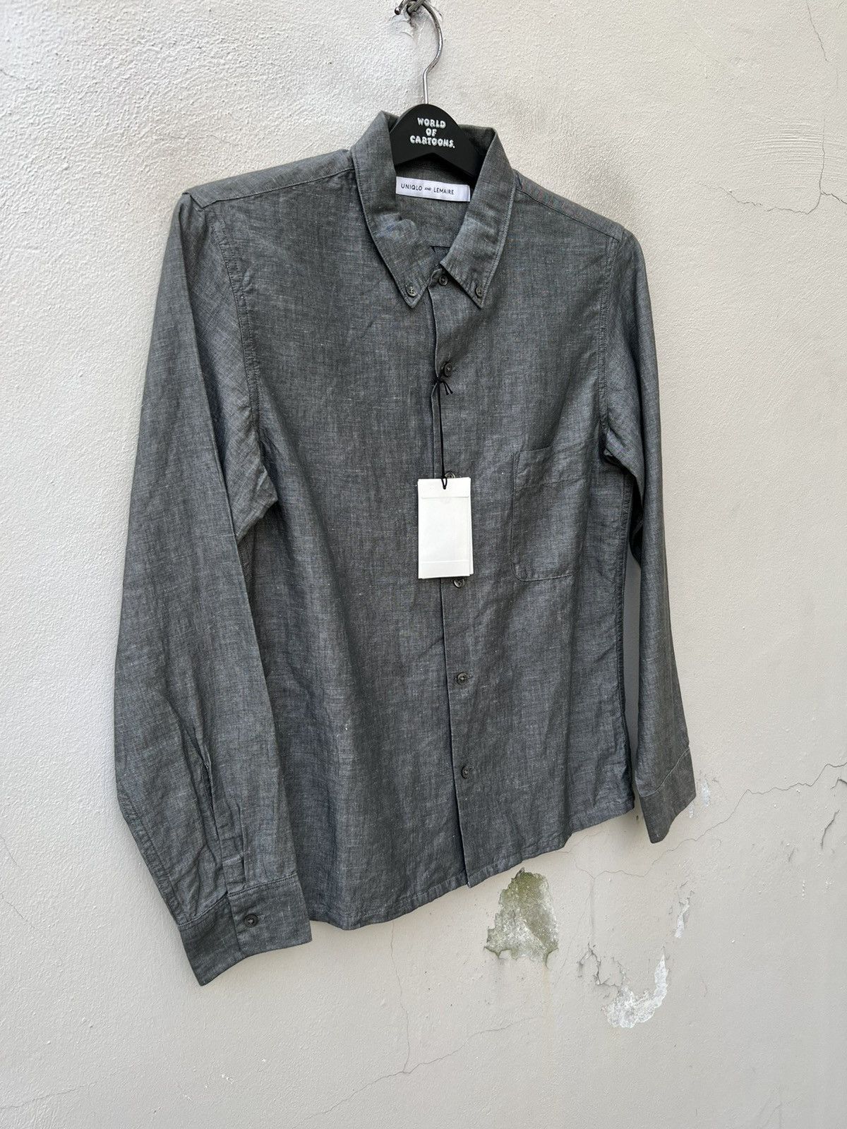 Lemaire Uniqlo X Lemaire Grey Long Sleeve Linen Shirt Size US S / EU 44-46 / 1 - 4 Thumbnail