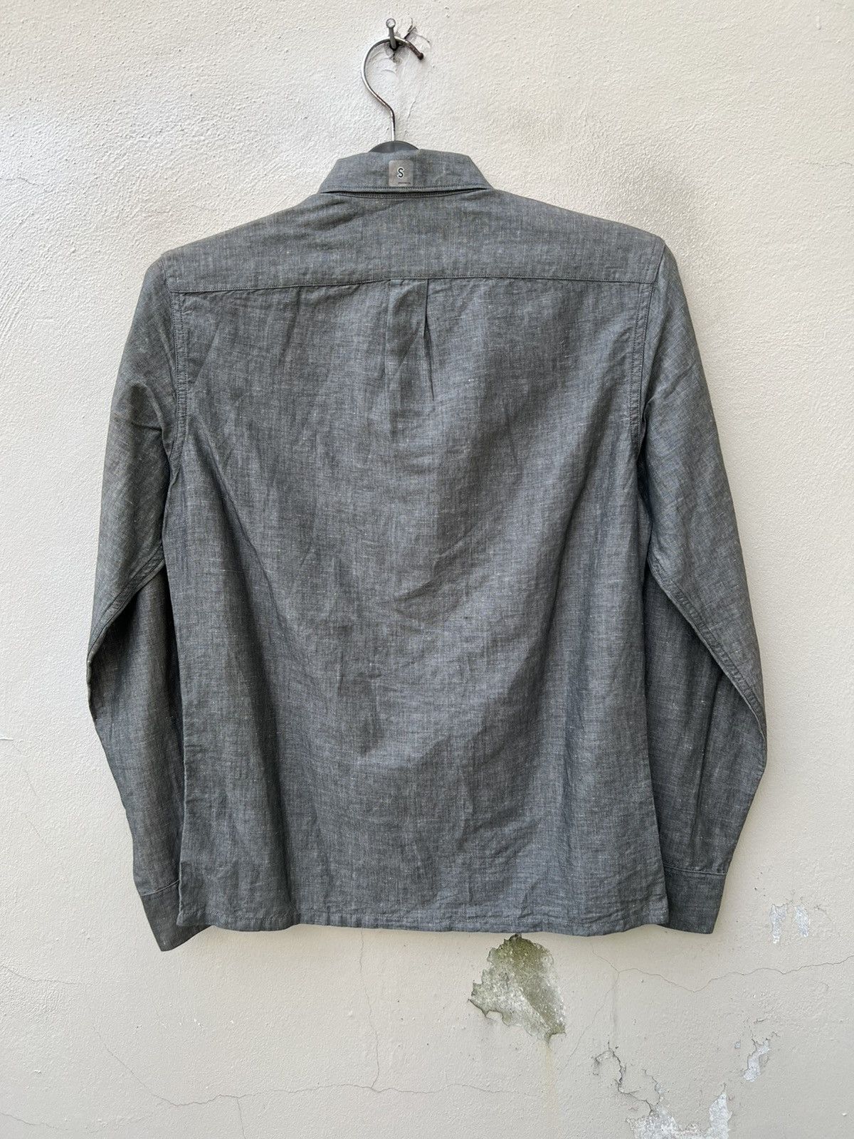 Lemaire Uniqlo X Lemaire Grey Long Sleeve Linen Shirt Size US S / EU 44-46 / 1 - 6 Thumbnail
