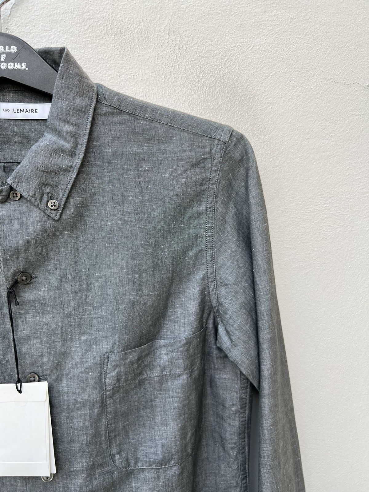 Lemaire Uniqlo X Lemaire Grey Long Sleeve Linen Shirt Size US S / EU 44-46 / 1 - 2 Thumbnail