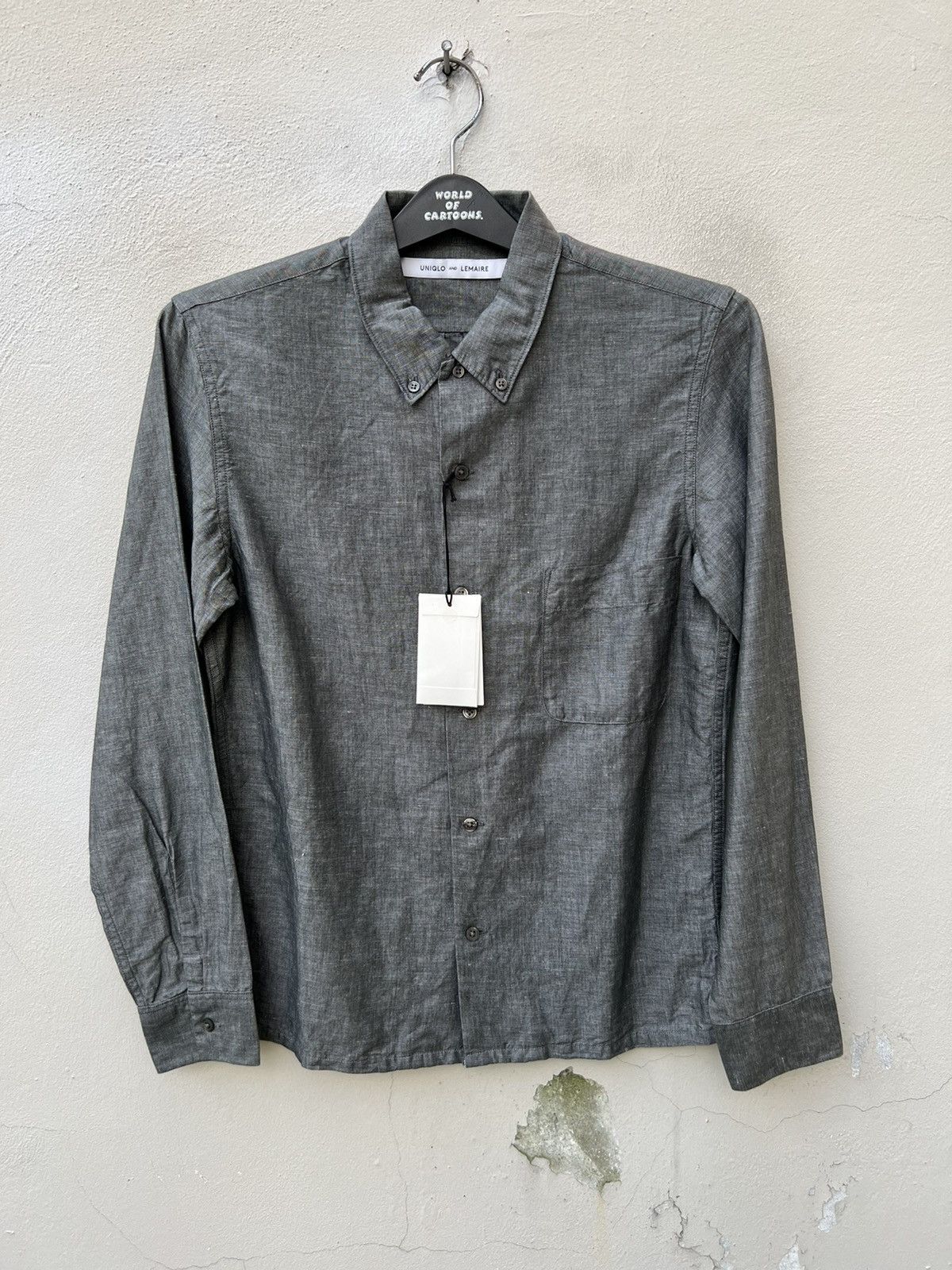 Uniqlo X Lemaire Grey Long Sleeve Linen Shirt
