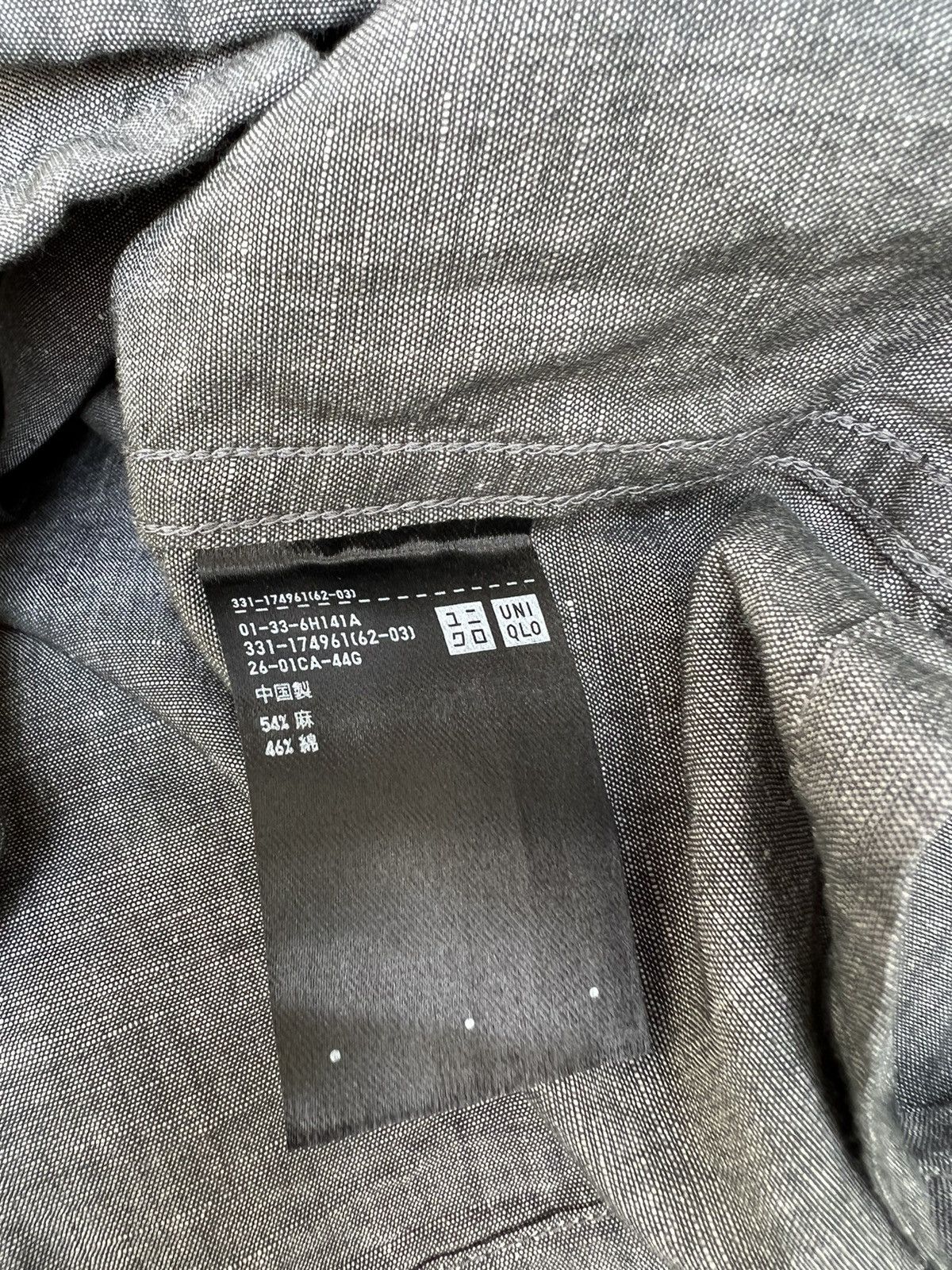 Lemaire Uniqlo X Lemaire Grey Long Sleeve Linen Shirt Size US S / EU 44-46 / 1 - 10 Thumbnail