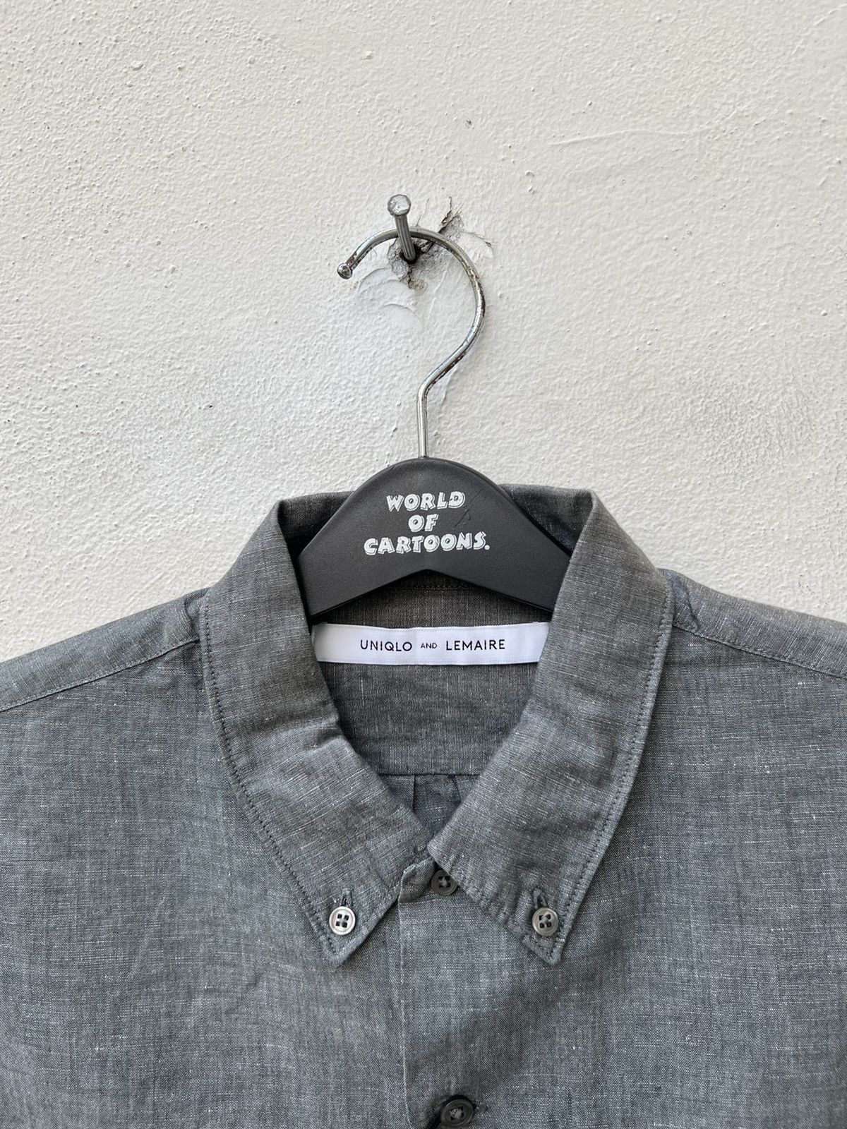 Lemaire Uniqlo X Lemaire Grey Long Sleeve Linen Shirt Size US S / EU 44-46 / 1 - 3 Thumbnail