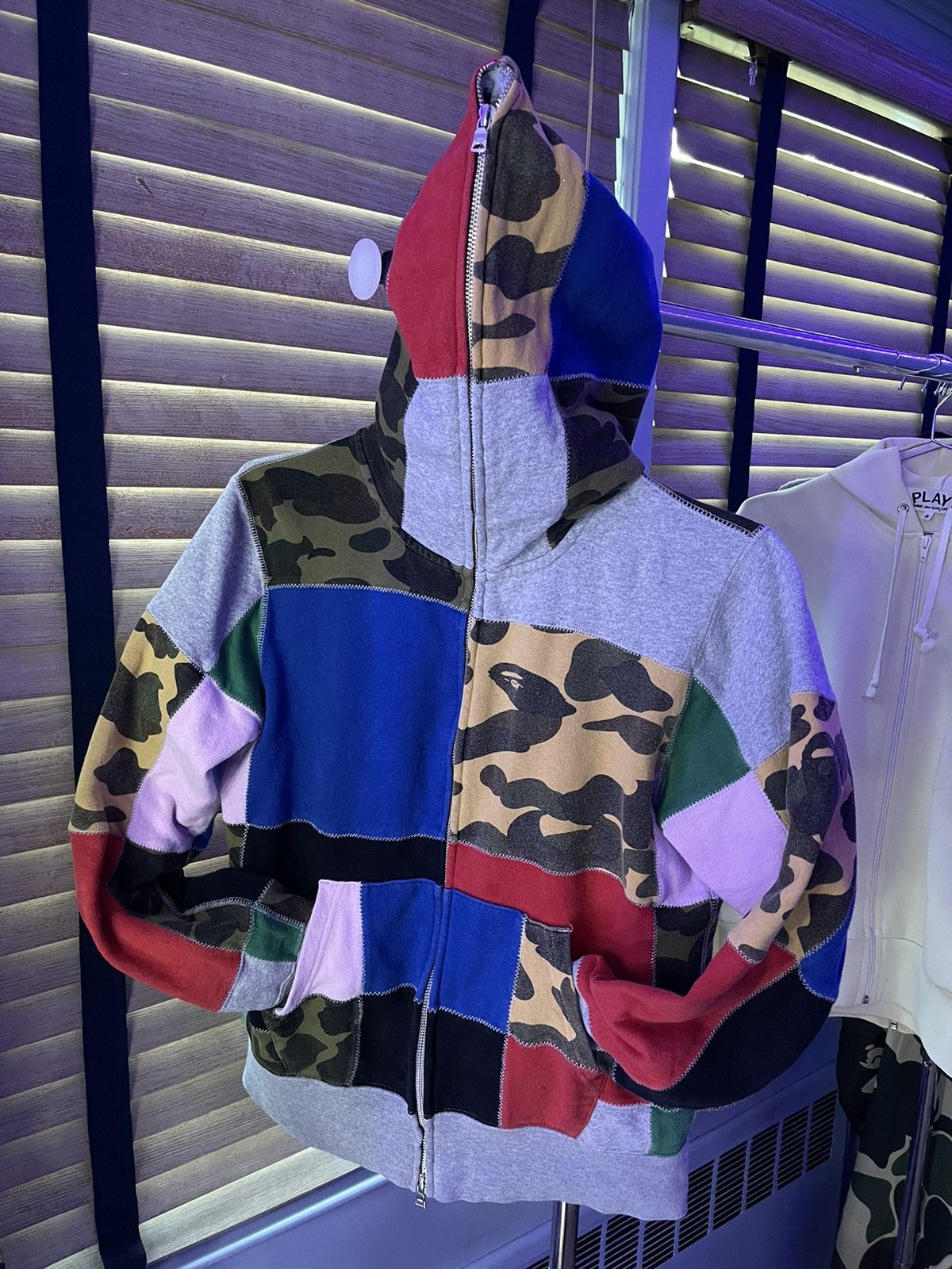 Bape BAPE Patchwork Full Zip Hoodie | Grailed