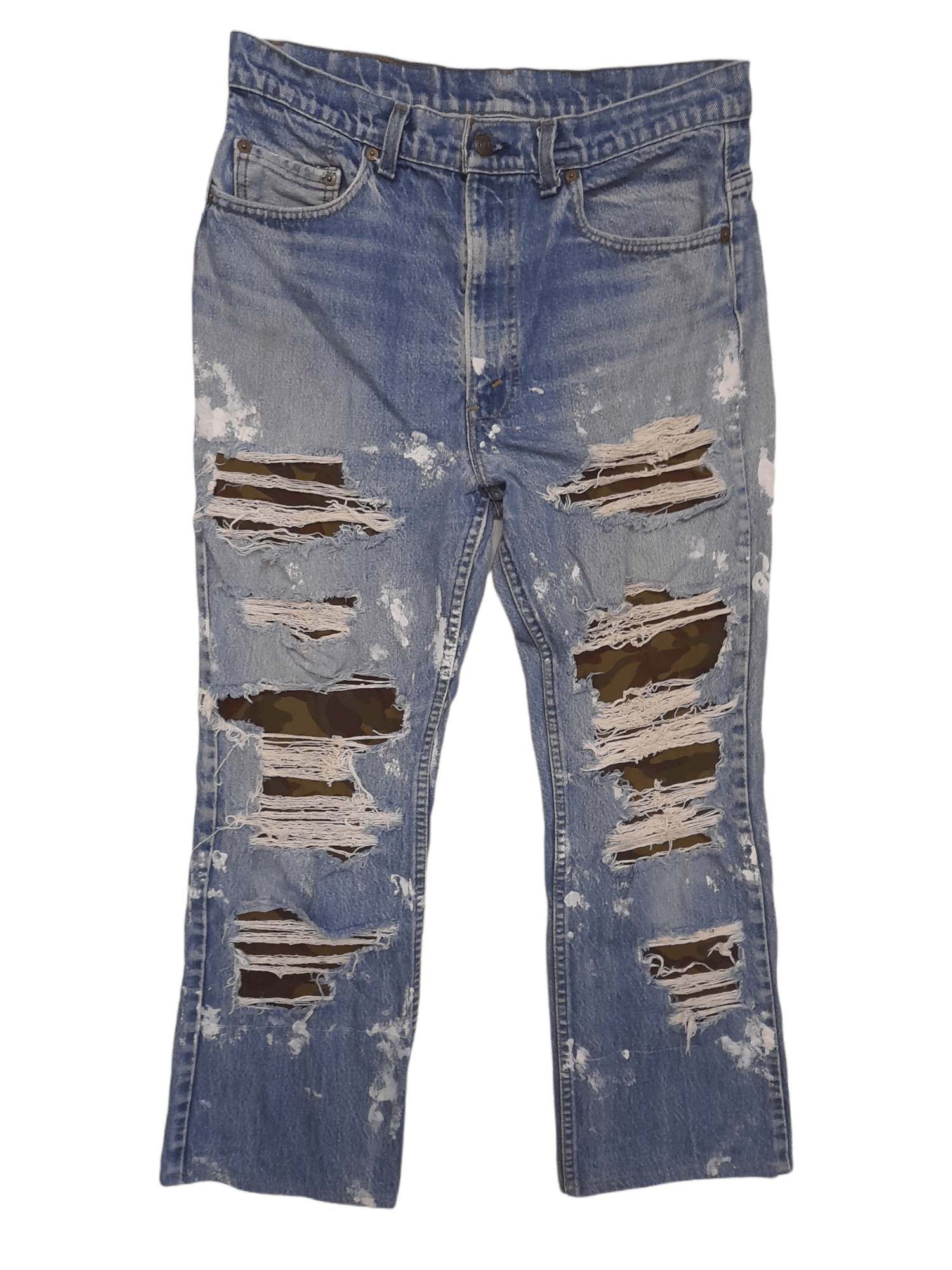 Levi's Levis 517 USA Distressed Denim Button Stamped '532' (E248) Size US 31 - 1 Thumbnail