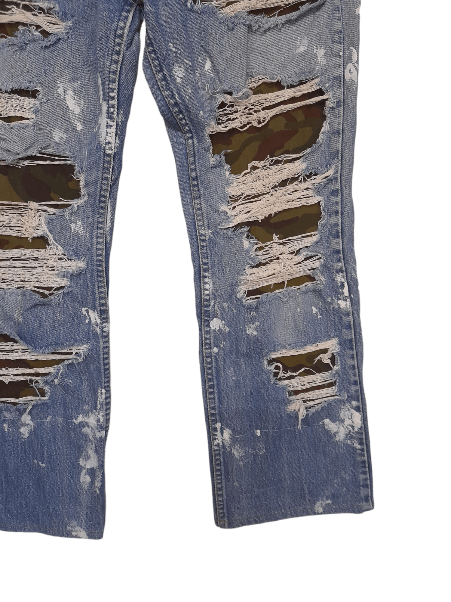 Levi's Levis 517 USA Distressed Denim Button Stamped '532' (E248) Size US 31 - 2 Thumbnail