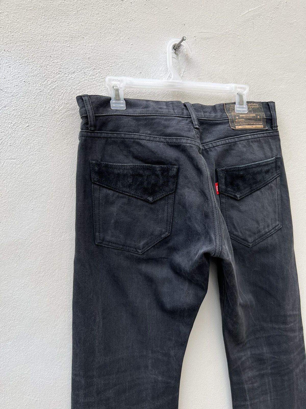 RUDE GALLERY Vintage Rude Gallery Japan Fade Black Redline Selvedge Jeans Size US 33 - 12 Thumbnail